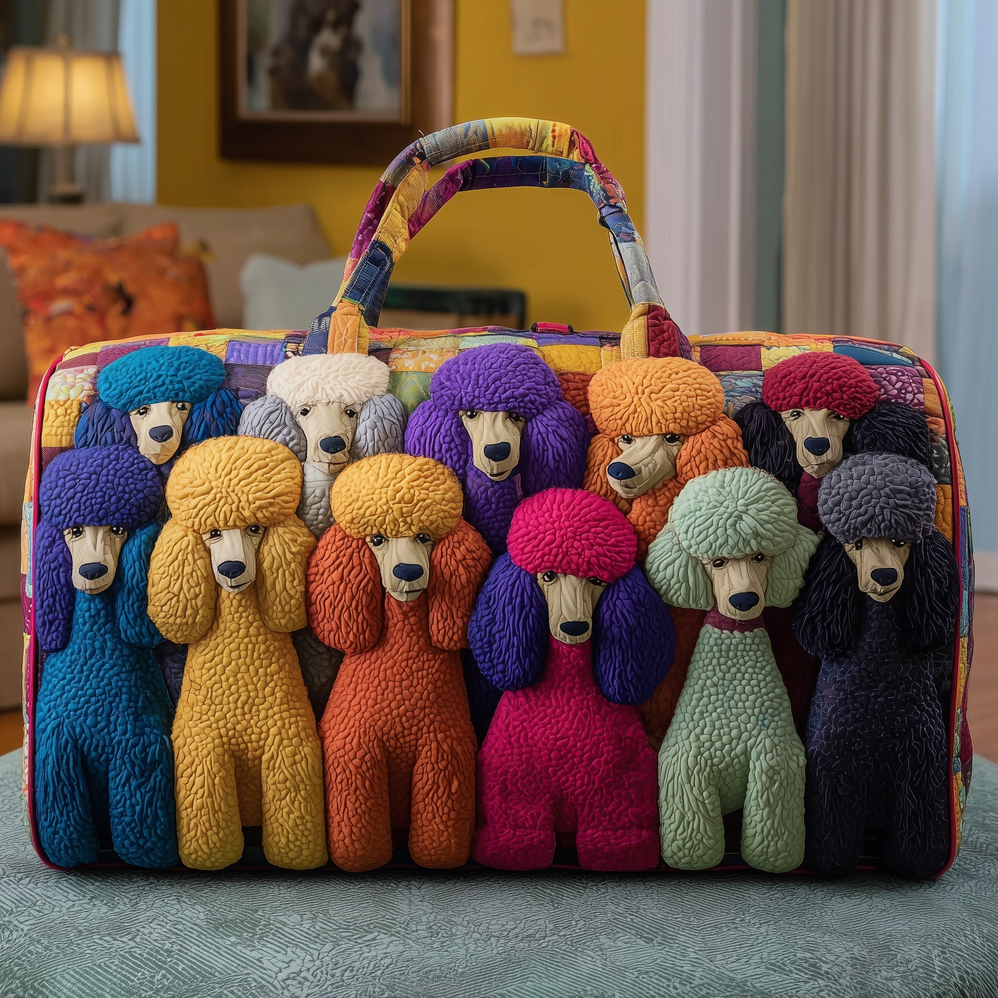 Poodle Quilted Duffle Bag Duffel Bag Weekender Mum Present Ideas