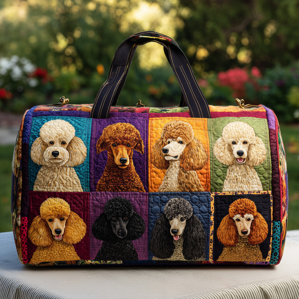 Poodles Quilted Duffle Bag Good Weekender Bags Meaningful Gifts For Mom
