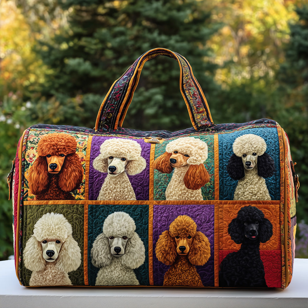 Poodles Quilted Duffle Bag Large Travel Duffel Bag Gifts For My Mom