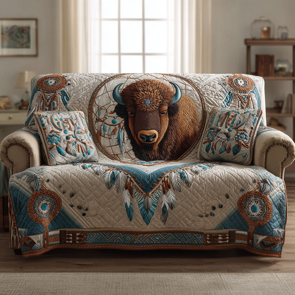 Prairie Guardian Quilted Sofa Cover The Best Couch Covers Native American Pride Gifts