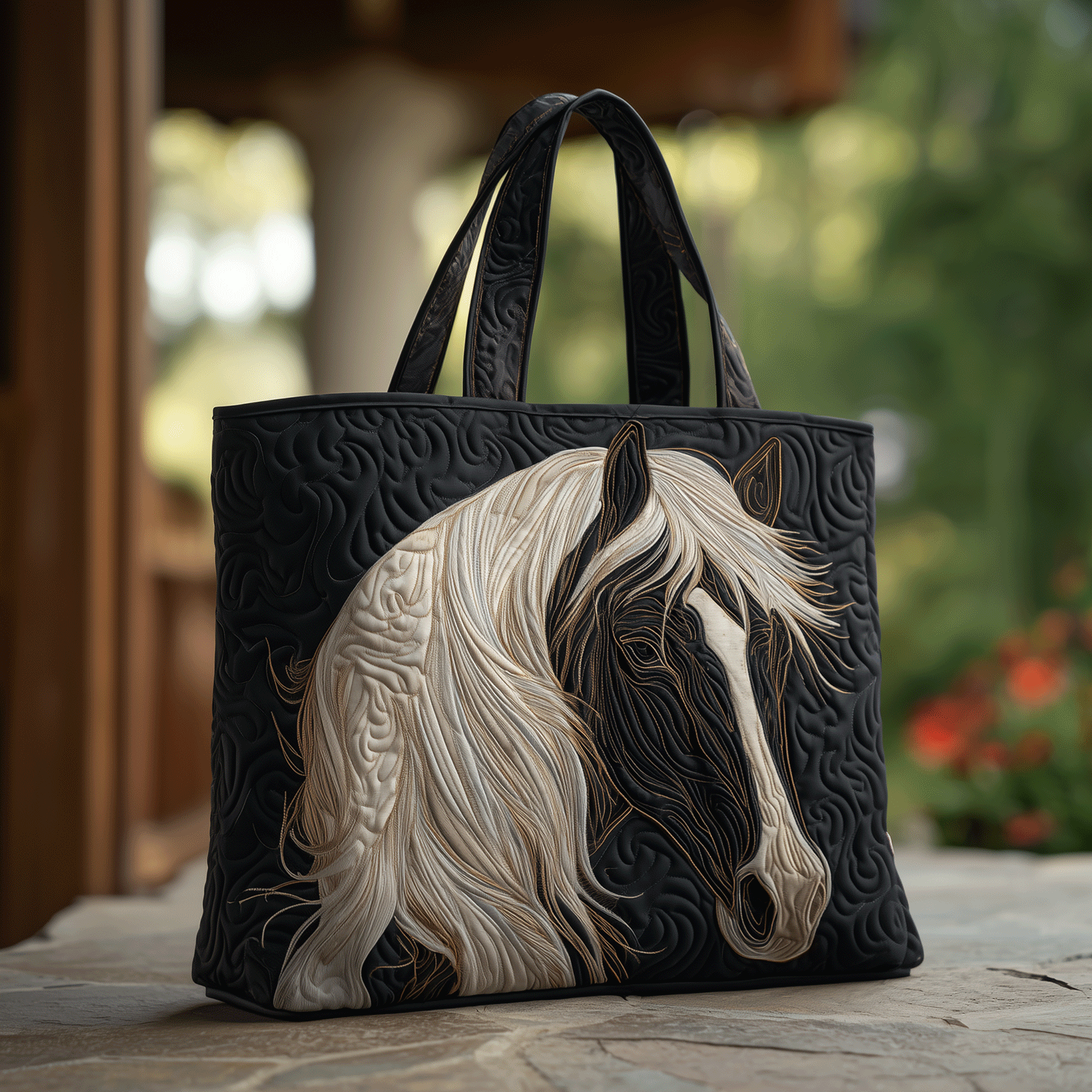 Prairie Horse Quilted Tote Bag Patchwork Tote Bag Mother S Day Gift Ideas