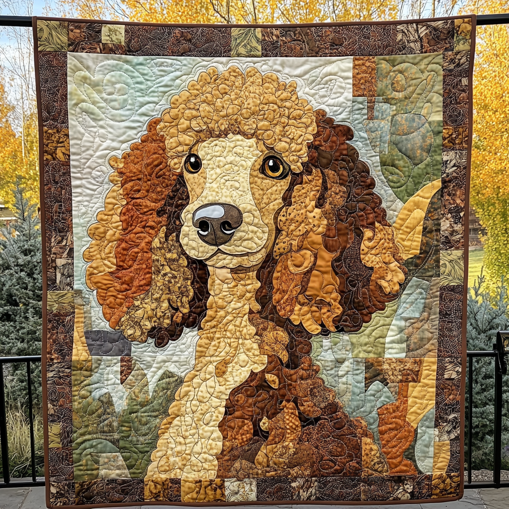 Primped Poodle Quilted Blanket Bed Decorations Christmas Gifts For Dog Owners