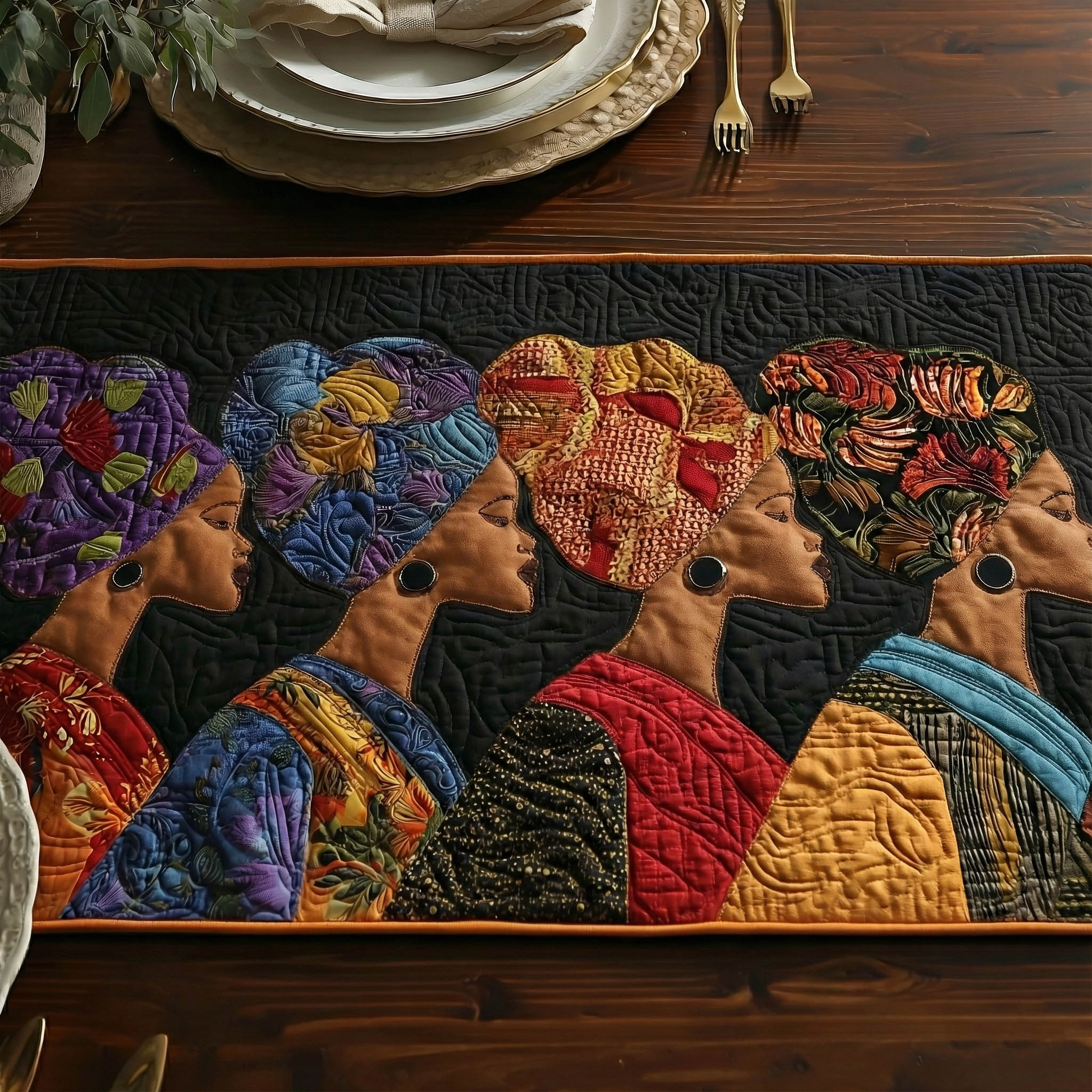 Proud Root Quilted Table Runner Dining Room Table Decor Best African American Gifts