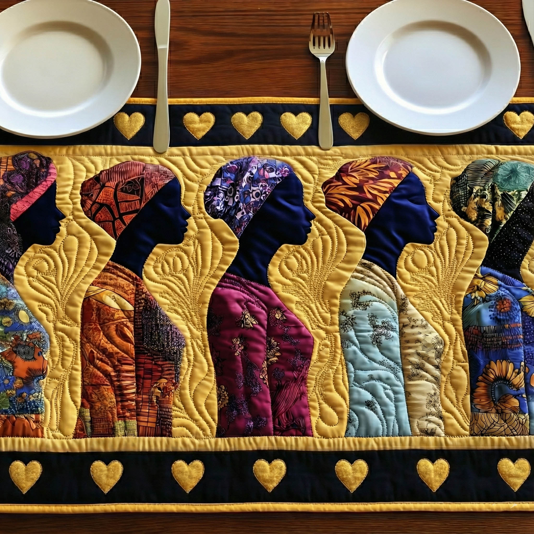 Proud Root Quilted Table Runner Dining Room Table Decor Ideas Gifts For Black History Month