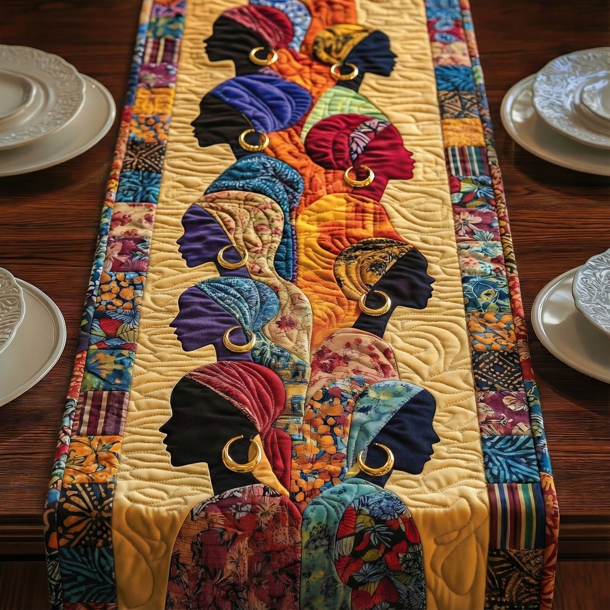 Proud Root Quilted Table Runner Dining Table Decor Ideas Melanin Gifts For Black Women