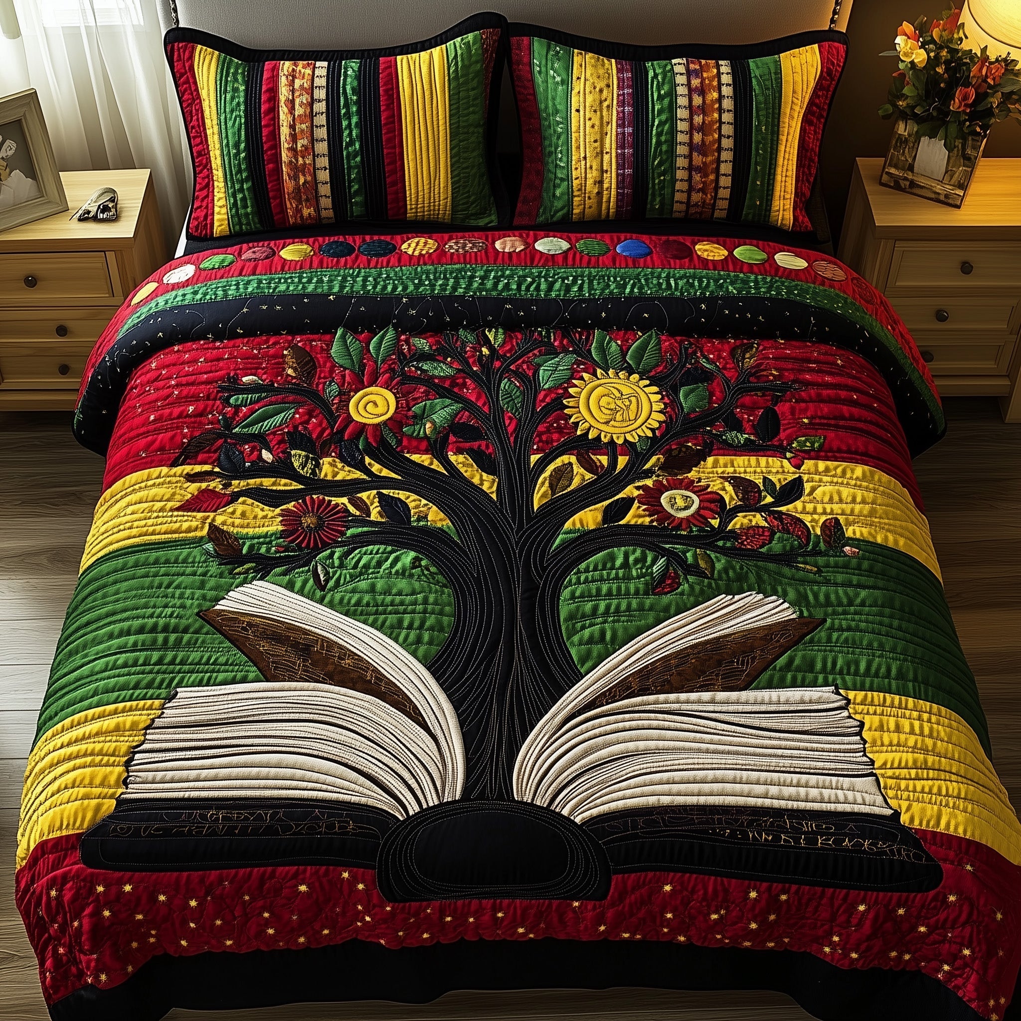 Proud Roots Quilted Bedding Set Bed Comforter Sets African American Heritage Month Gifts