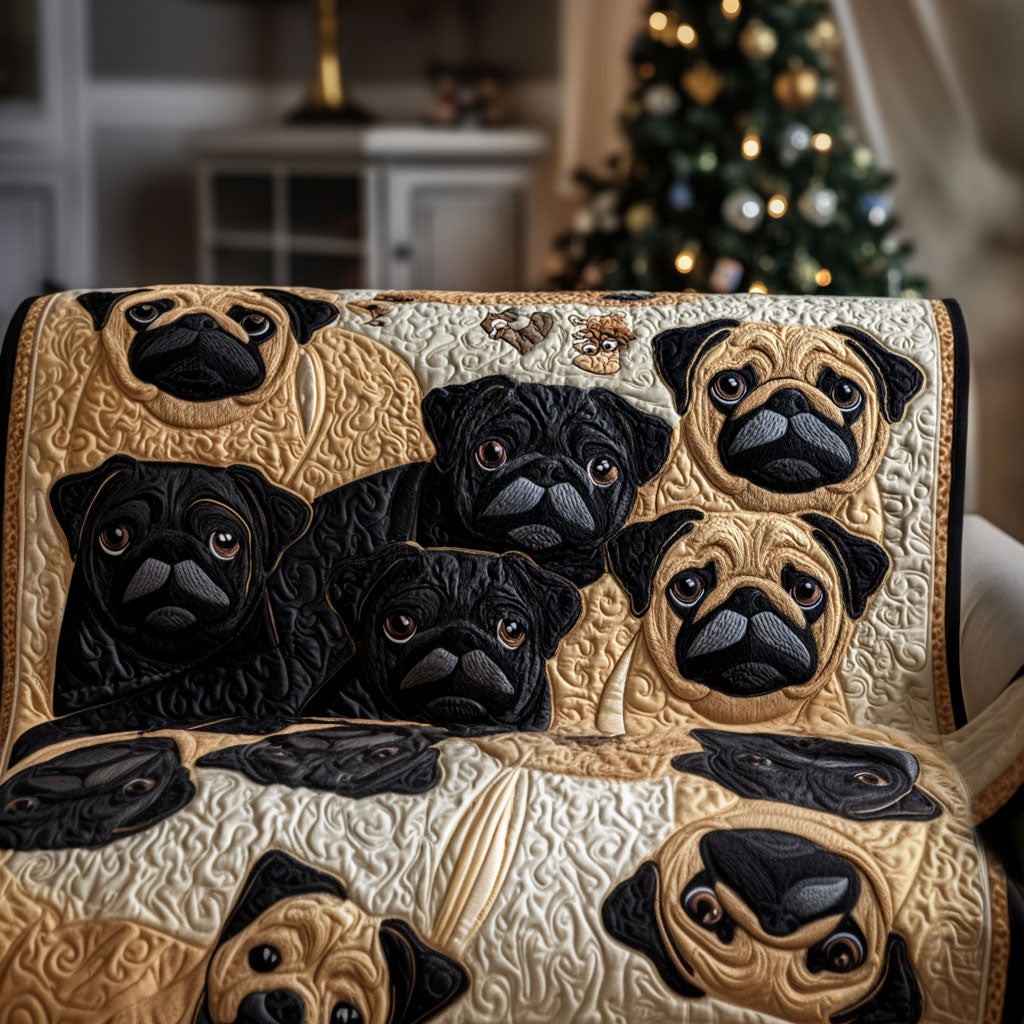 Pugs in Wonderland Quilted Sofa Cover Living Room Decorations Present Ideas For Dog Lovers
