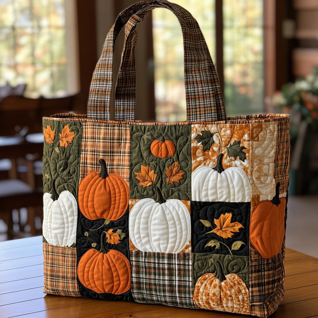 Pumpkin Patch Quilted Tote Bag Great Tote Bags Good Gifts For Mom Birthday