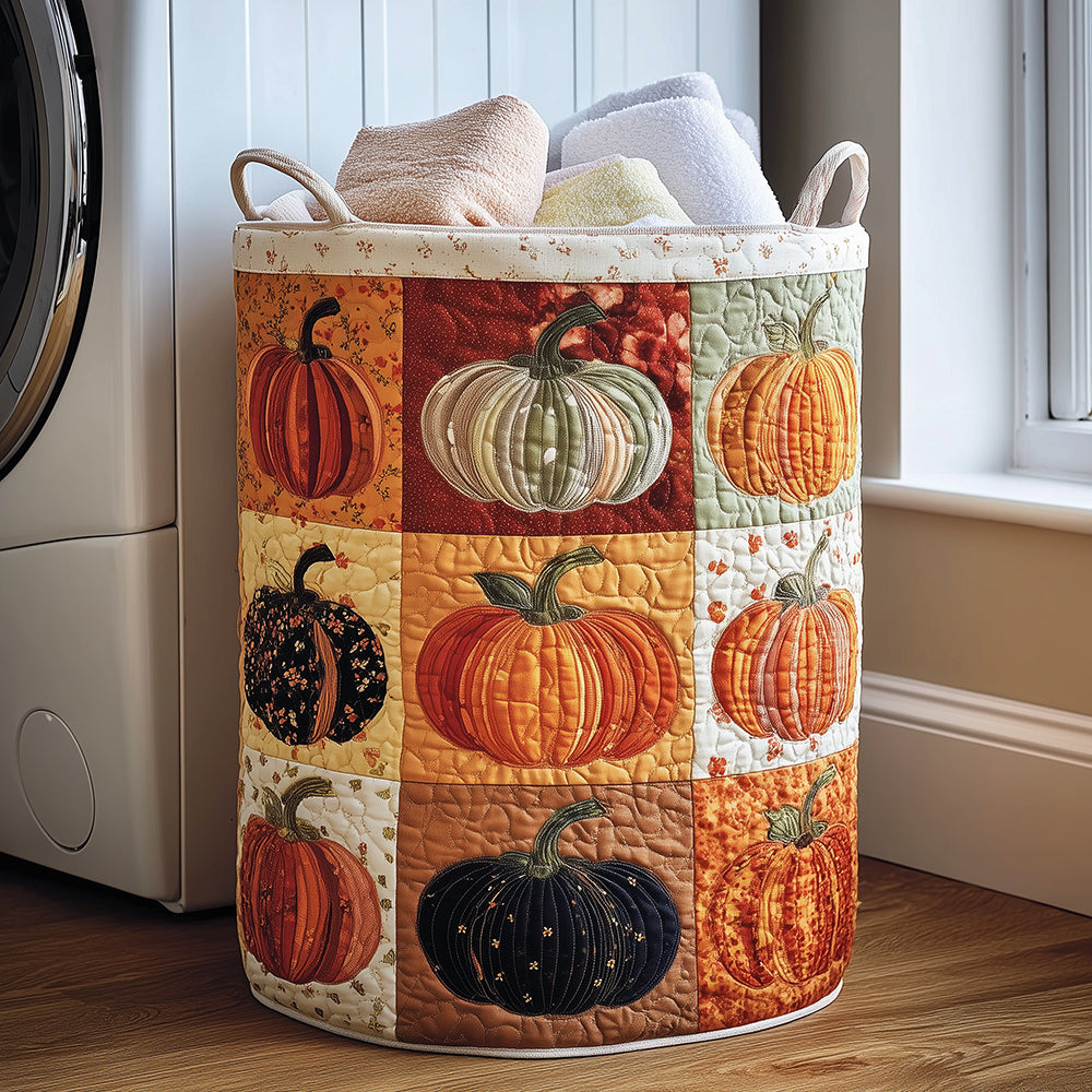 Pumpkin Tale Quilted Laundry Basket Clothes Basket Gift For Halloween