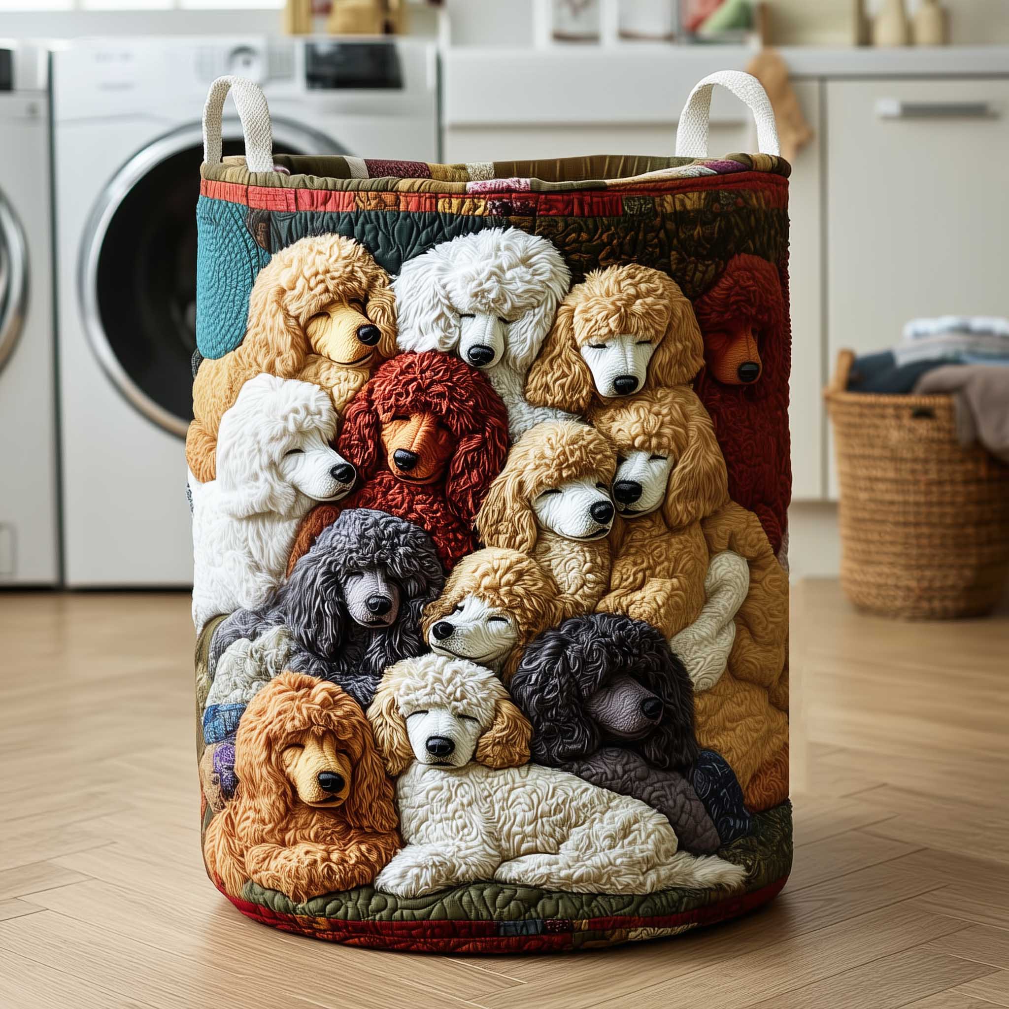 Puppy Pile Quilted Laundry Basket Best Dirty Clothes Hamper Cool Gifts For Christmas Holiday