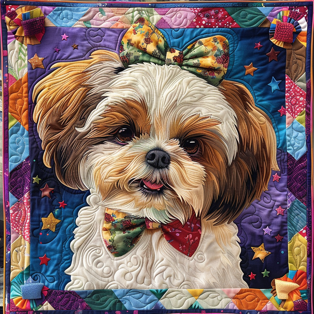 Puppy Pizzazz Quilted Blanket Bedroom Furniture Ideas Good Gifts For Dog Owners
