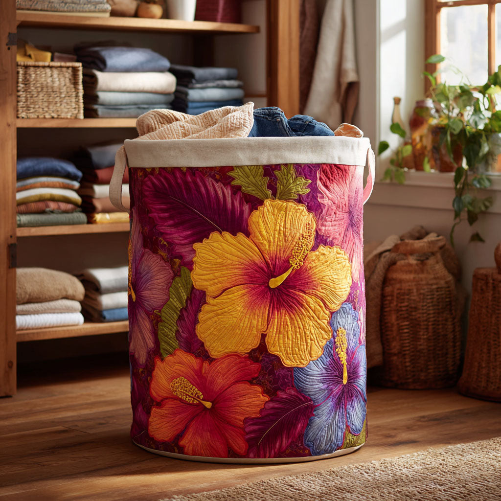 Purple Flame Quilted Laundry Basket Clothes Basket Storage Meaningful Gifts For Mom