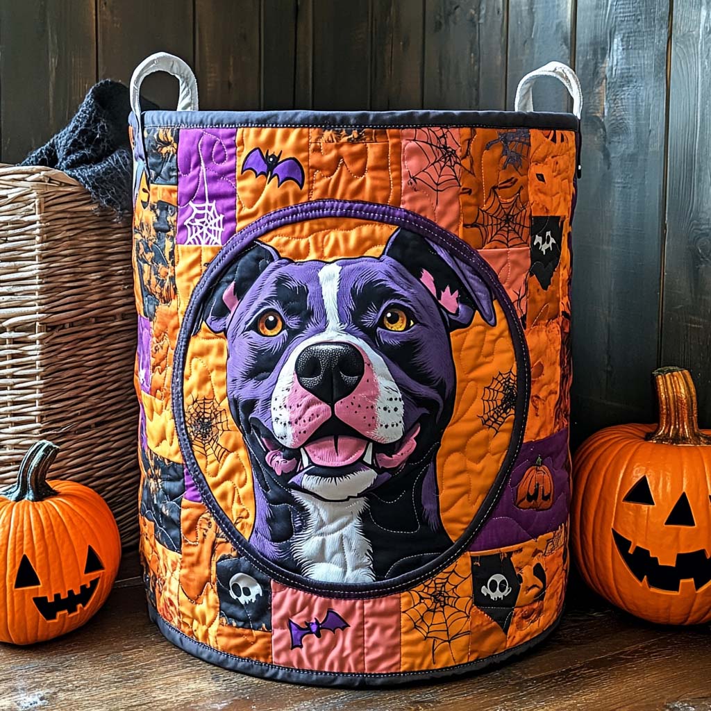 Purple Pitty Quilted Laundry Basket Best Looking Laundry Hampers Gifts For Dog Mom Mother's Day Ideas