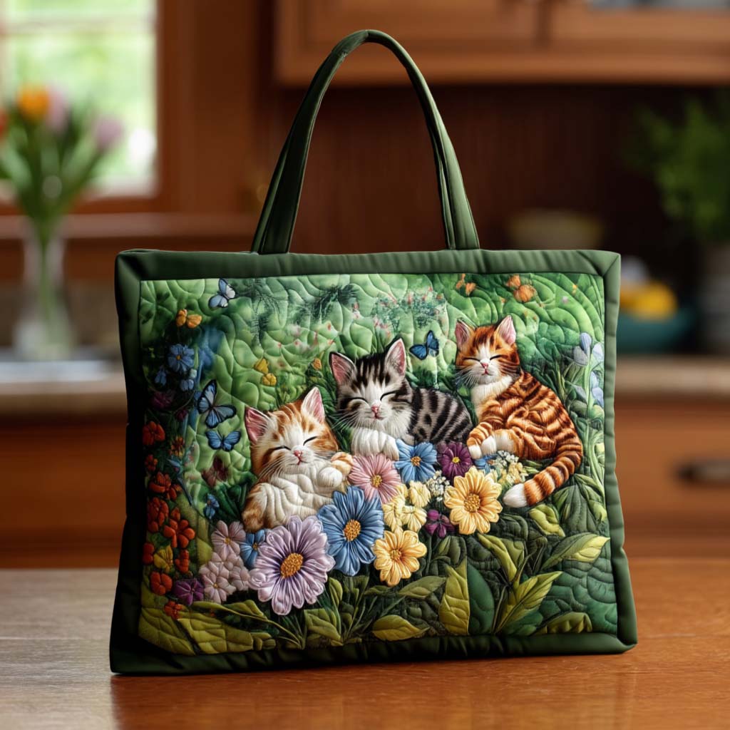 Purr Haven Quilted Tote Bag The Best Shoulder Bags Present Ideas For Cat Lovers