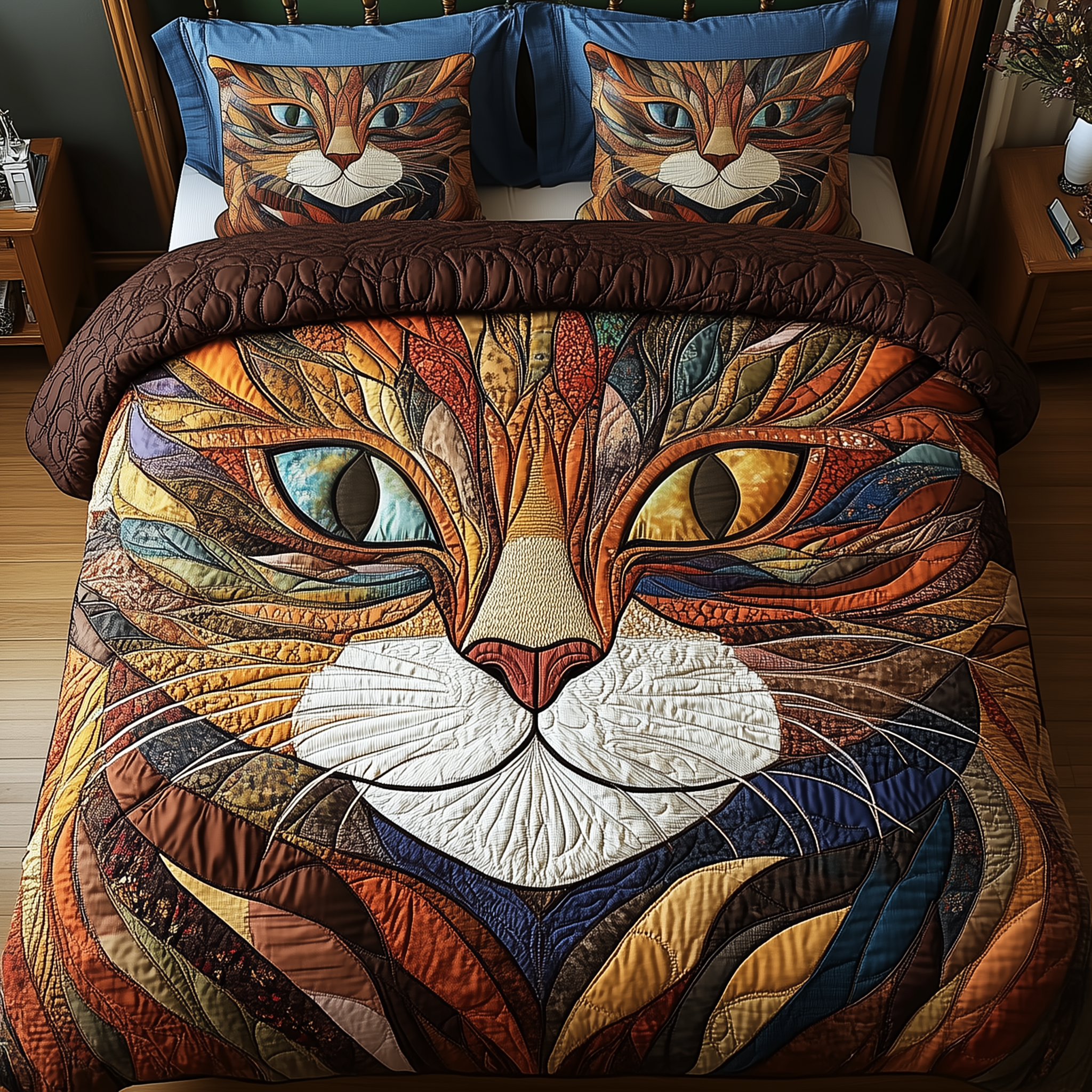 Purrfectly Cat Quilted Bedding Set Best King Sheets Cat Presents For Him Herr