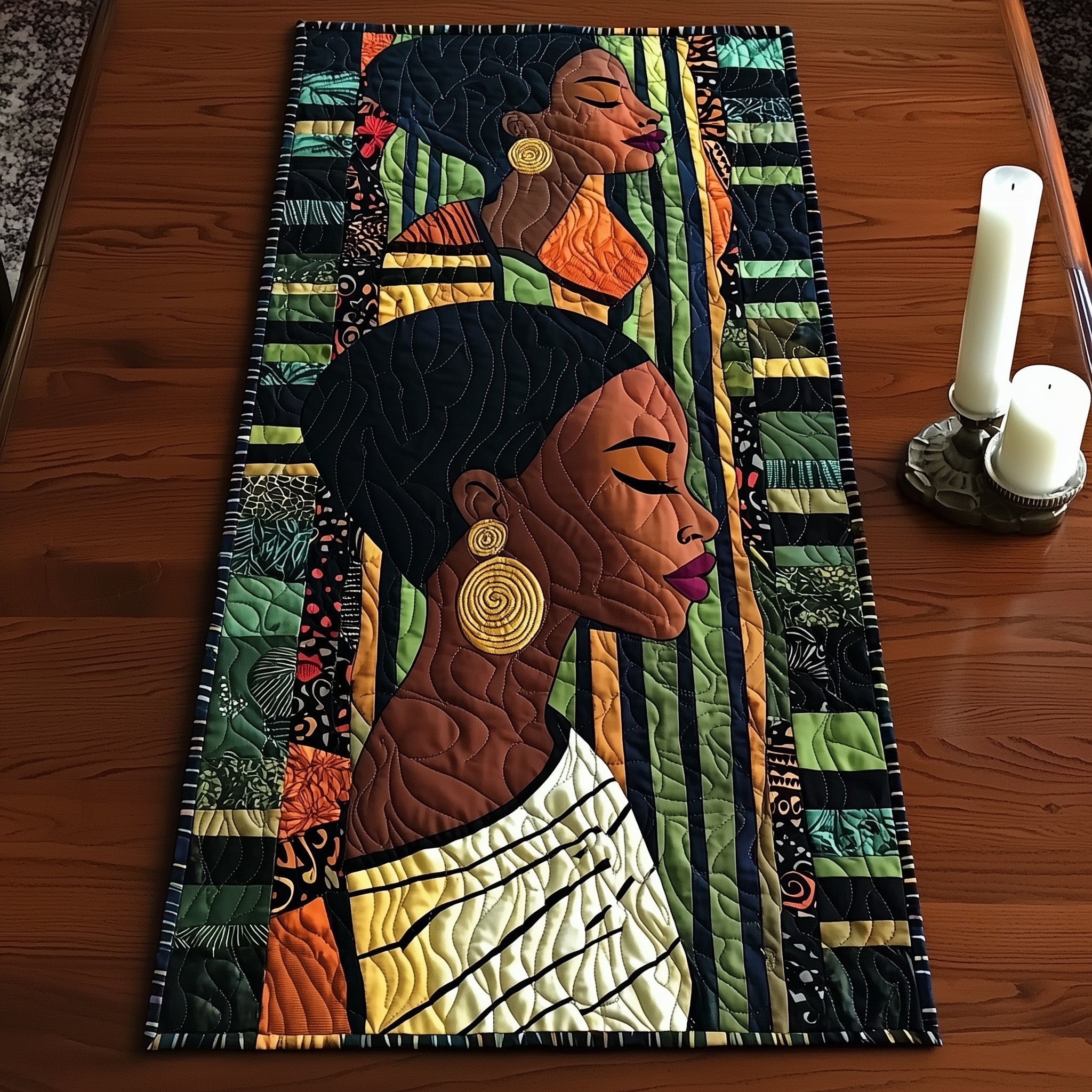 Queens of the Soil Quilted Table Runner Dining Room Table Decor Ideas Best Melanin Gifts For Ladies