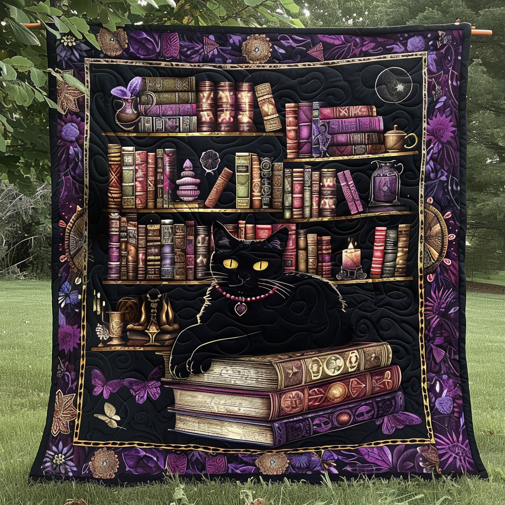 Quiet Corner Cat Quilted Blanket Bedsheet Comforter Set Cat Presents For Him Herr