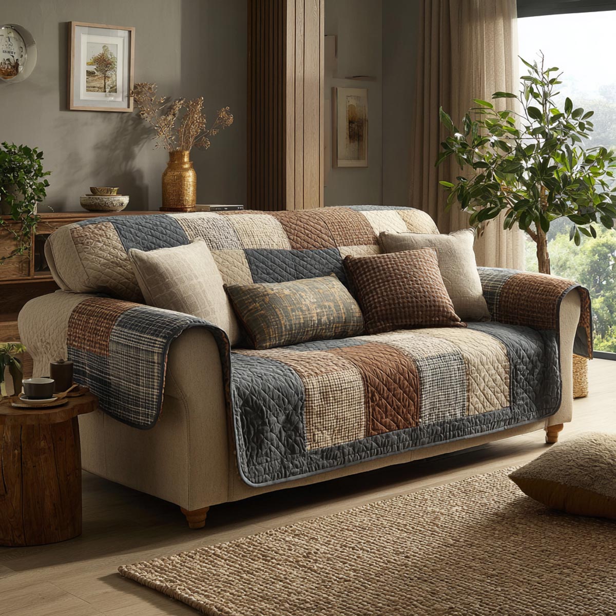 Quiet Home Quilted Sofa Cover Sectional Couch Covers Best Friend Birthday Gifts