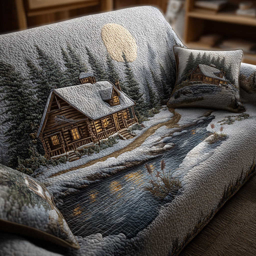 Quiet Pine Haven Quilted Sofa Cover Couch Slipcovers Gifts For Mom From Daughter