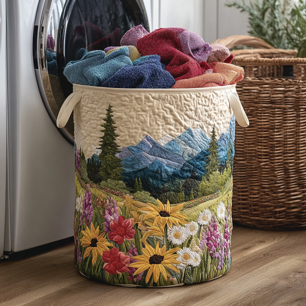 Quiet Valley Quilted Laundry Basket Modern Laundry Hamper Stepdad Gifts For Father's Day