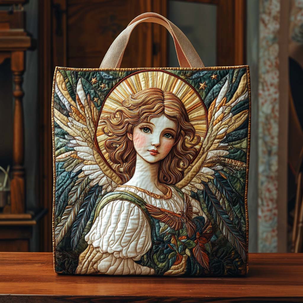 Radiant Angel Light Quilted Tote Bag Best Tote Handbags Ideas For Mother' Day Gifts