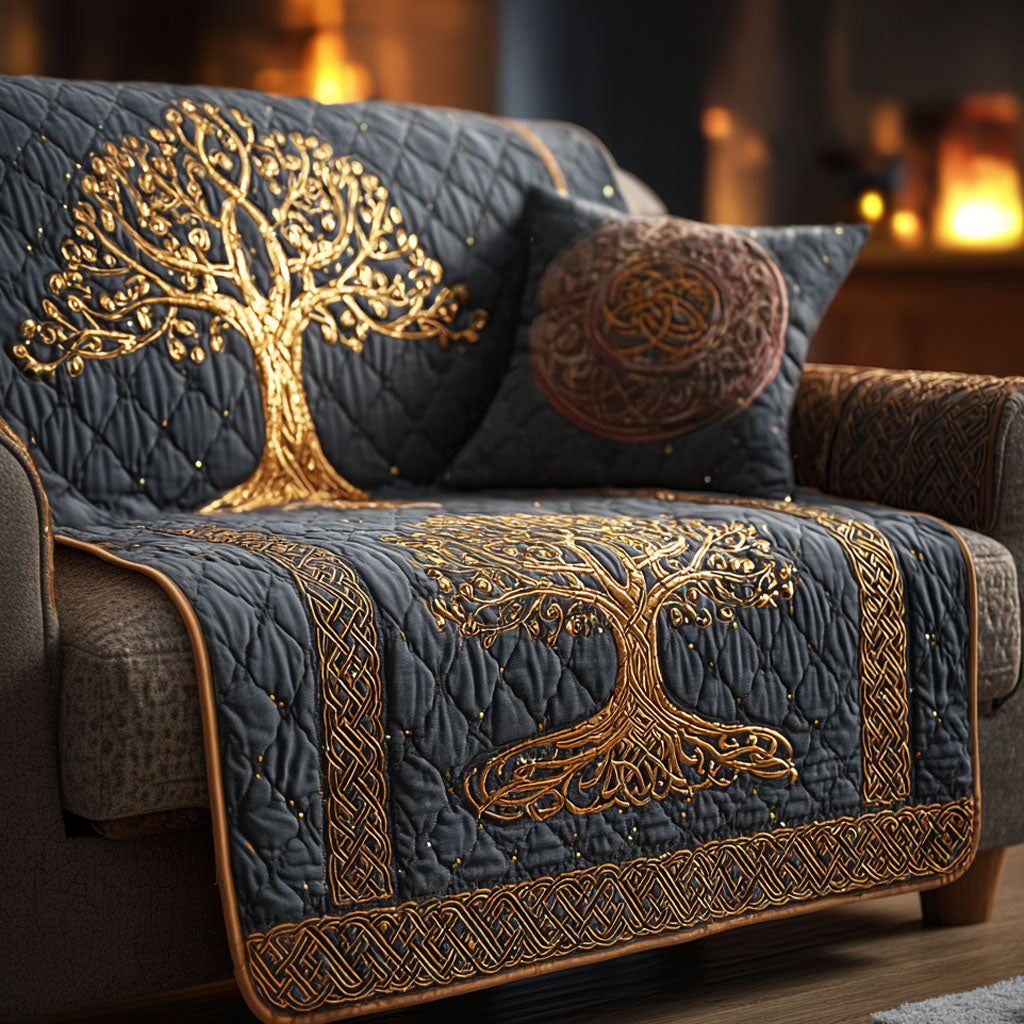 Radiant Roots Quilted Sofa Cover Best Sofa Covers Tree Of Life Gifts For Parents