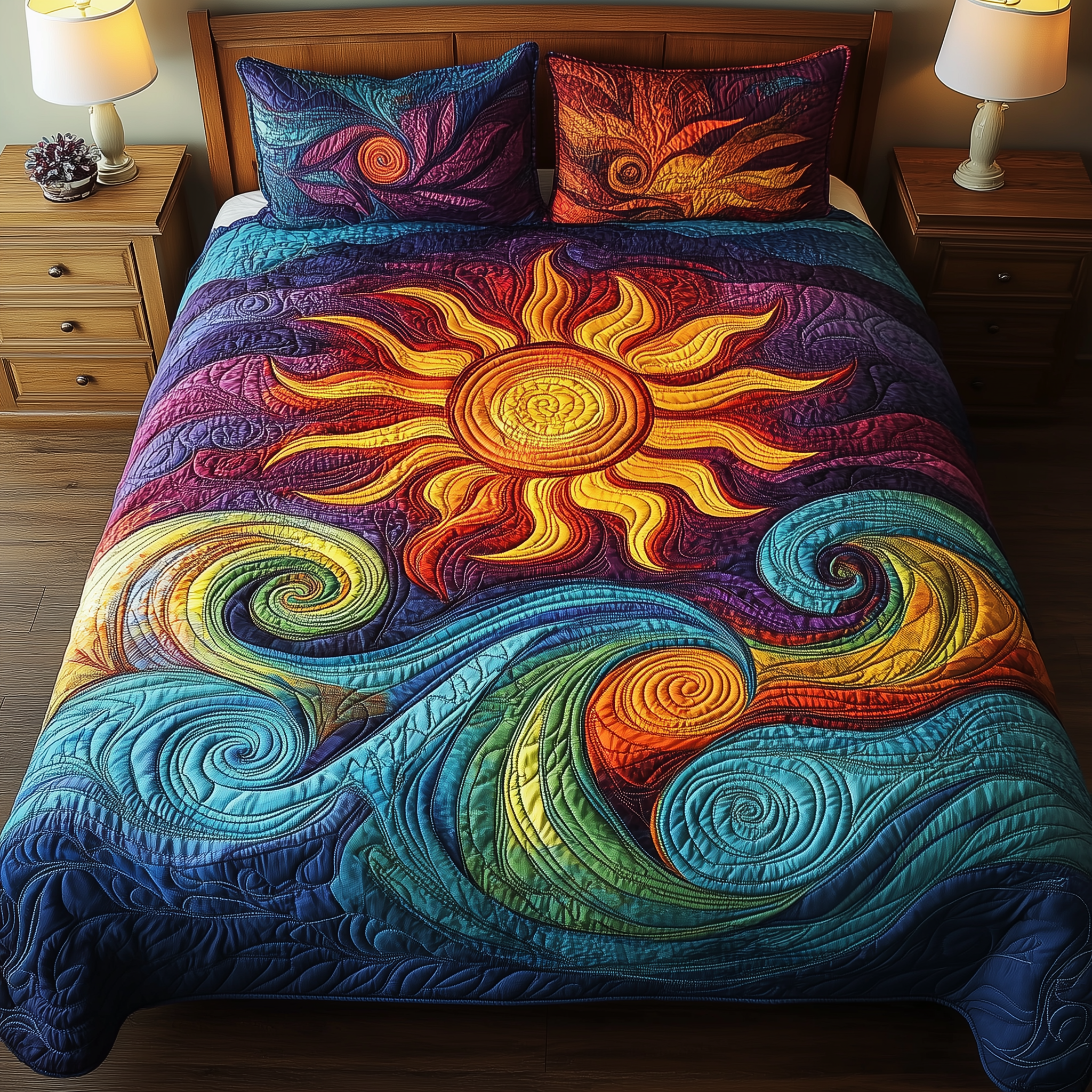 Radiant Sunlight Quilted Bedding Set Unique Sheet Sets Last Minute Mothers Day Gifts