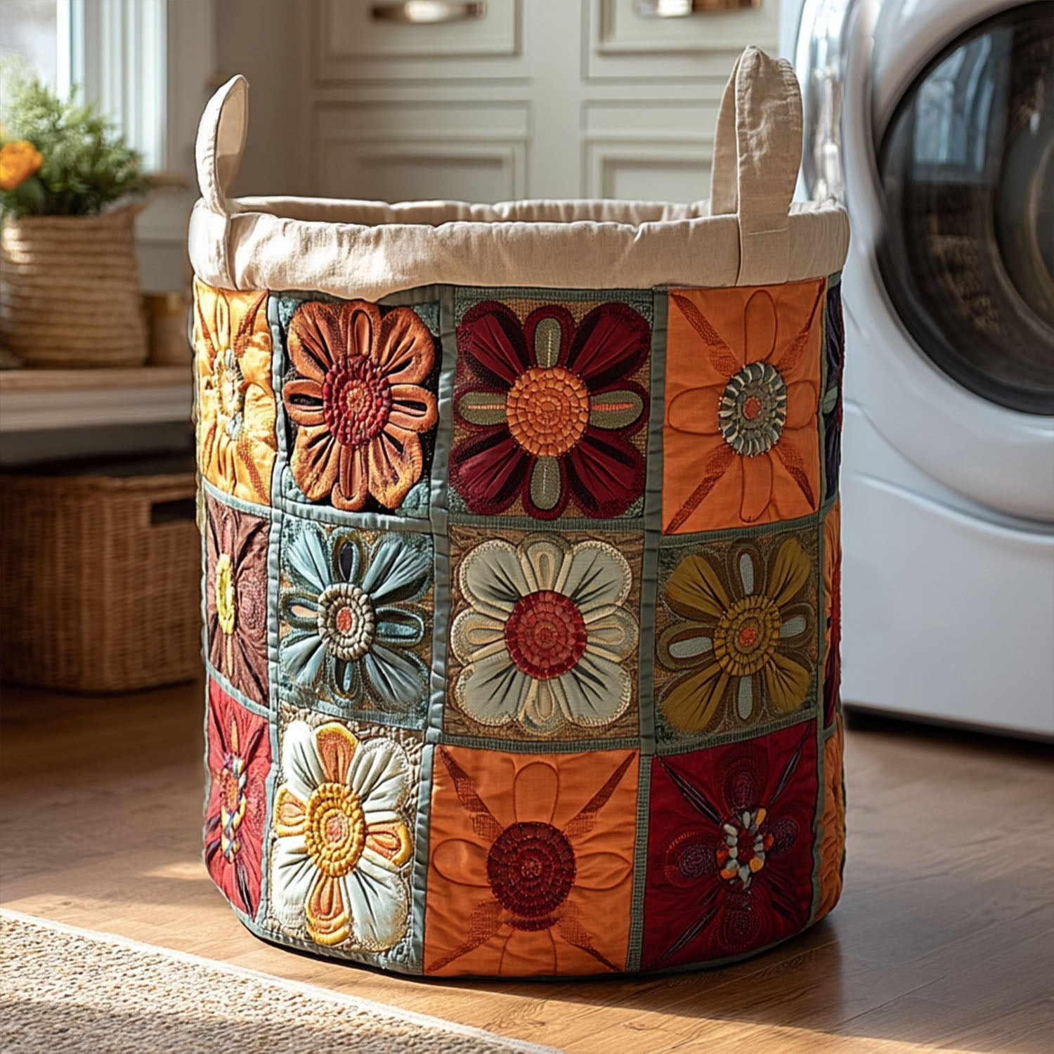 Radiant Whirl Quilted Laundry Basket Biggest Laundry Basket Nice Mother's Day Gifts