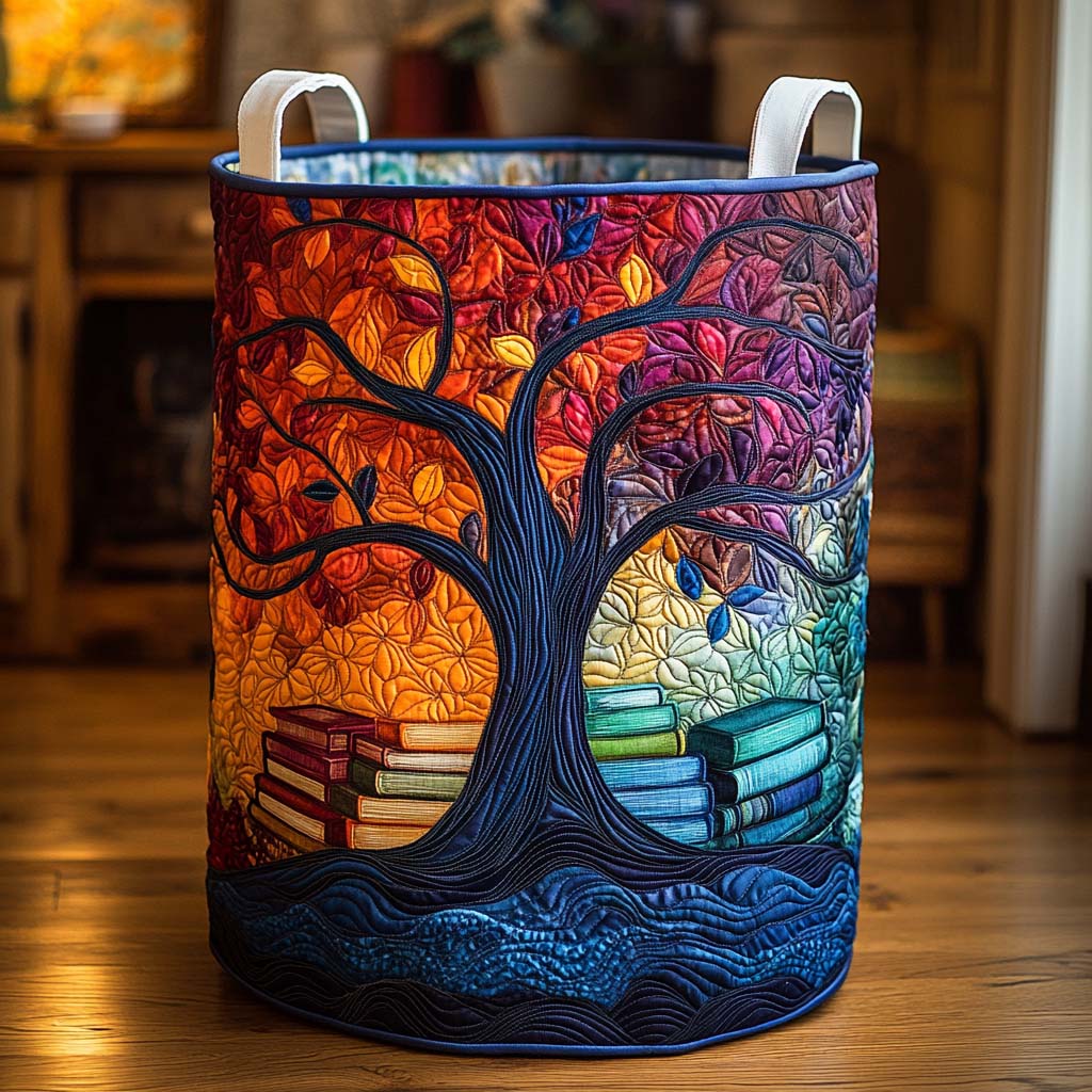 Rainbow Grove Tree Quilted Laundry Basket Laundry Hamper Best Book Related Gifts