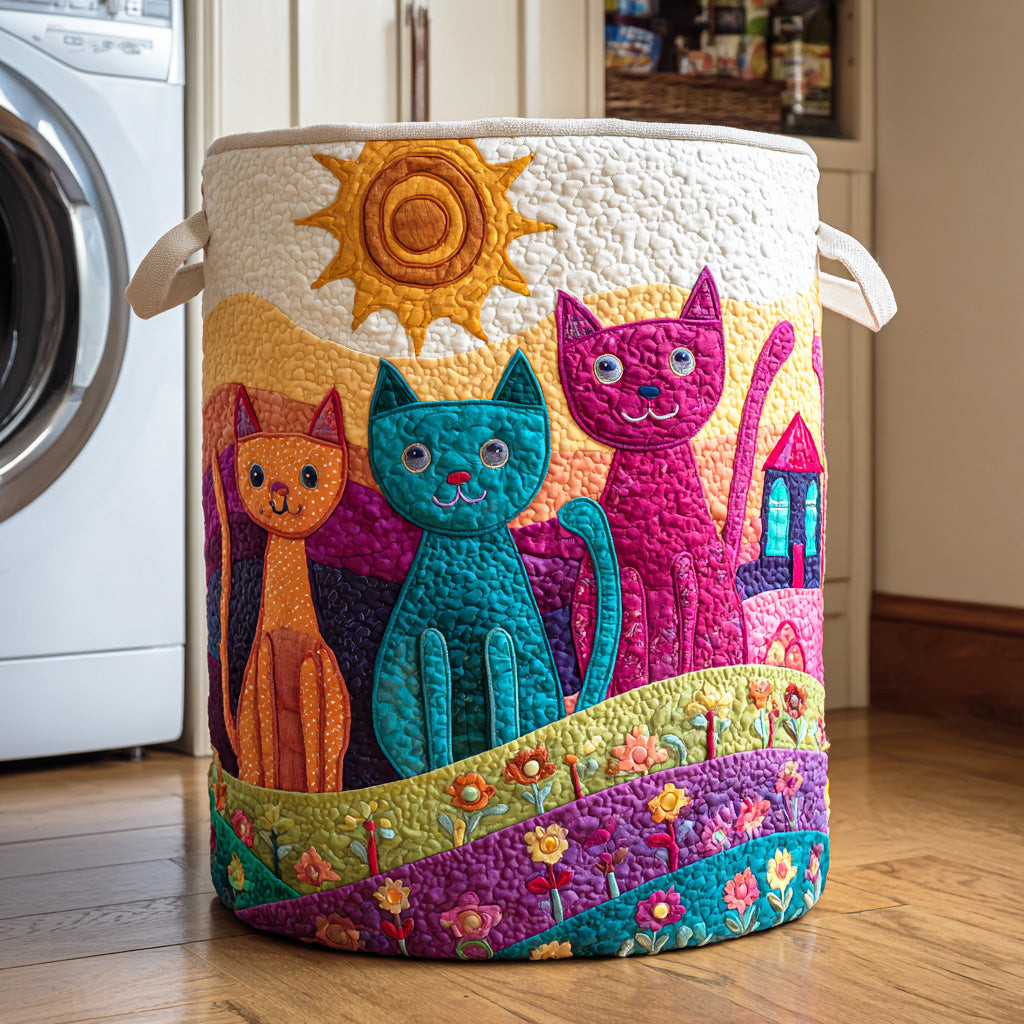 Rainbow Paws Quilted Laundry Basket Best Laundry Hamper Mother's Day Gifts From Daughter
