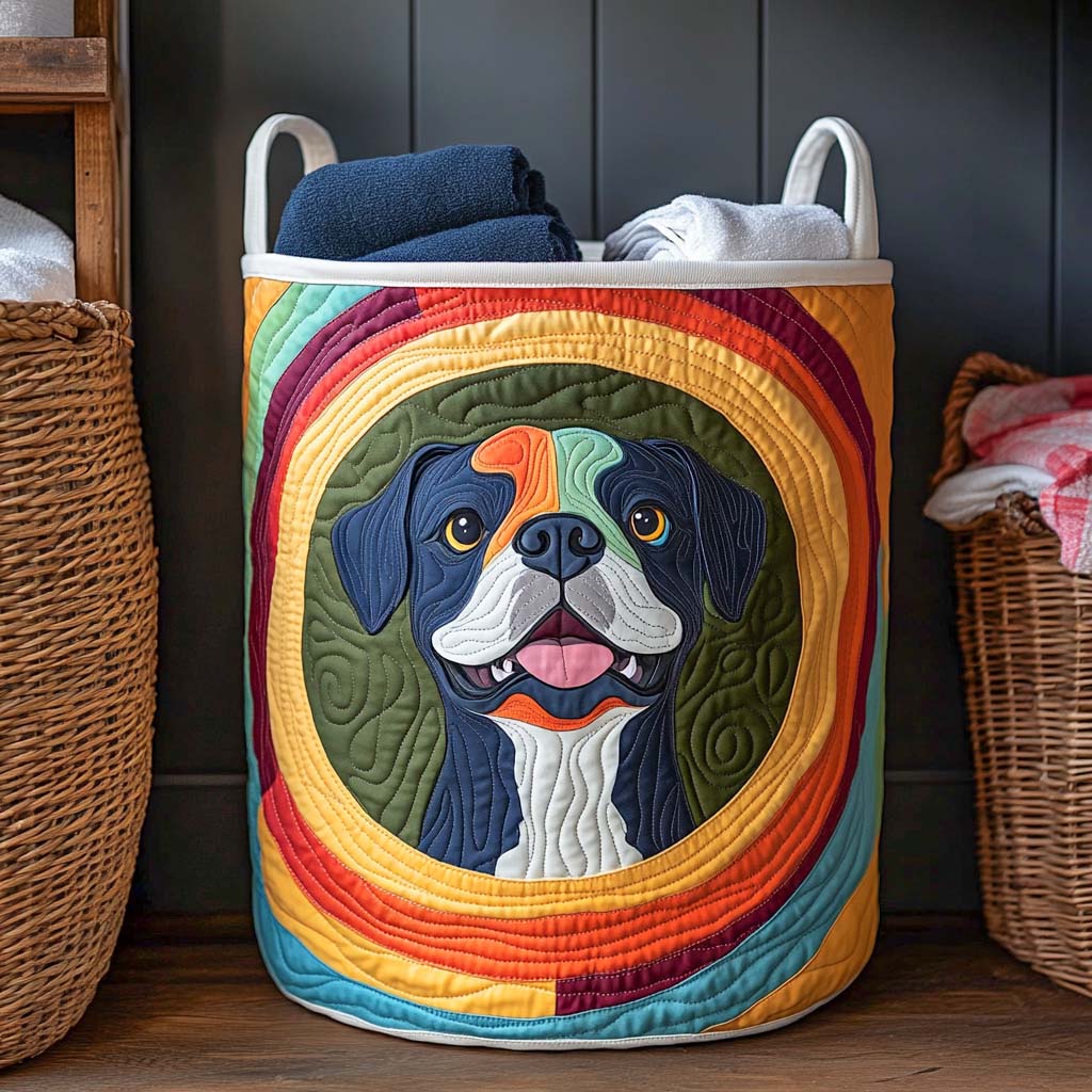 Rainbow Soul Quilted Laundry Basket Coolest Laundry Baskets Cute Gifts For Dog Lovers Owners