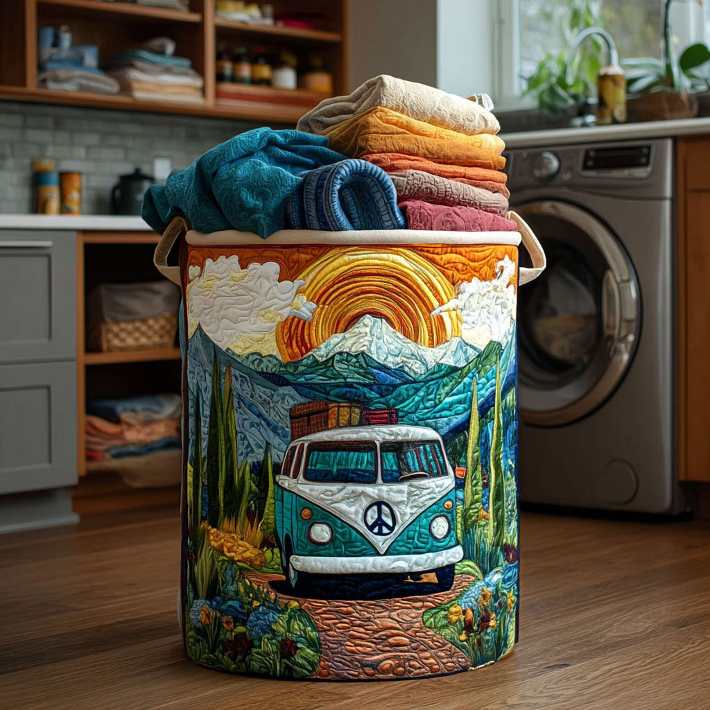 Rainbow Van Quilted Laundry Basket Best Laundry Hamper Birthday Presents For Dad