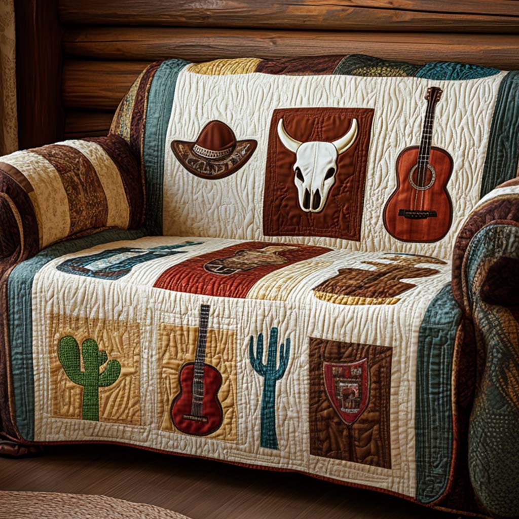 Ranch Life Quilted Sofa Cover Furniture Protectors For Sofas Country And Western Gifts