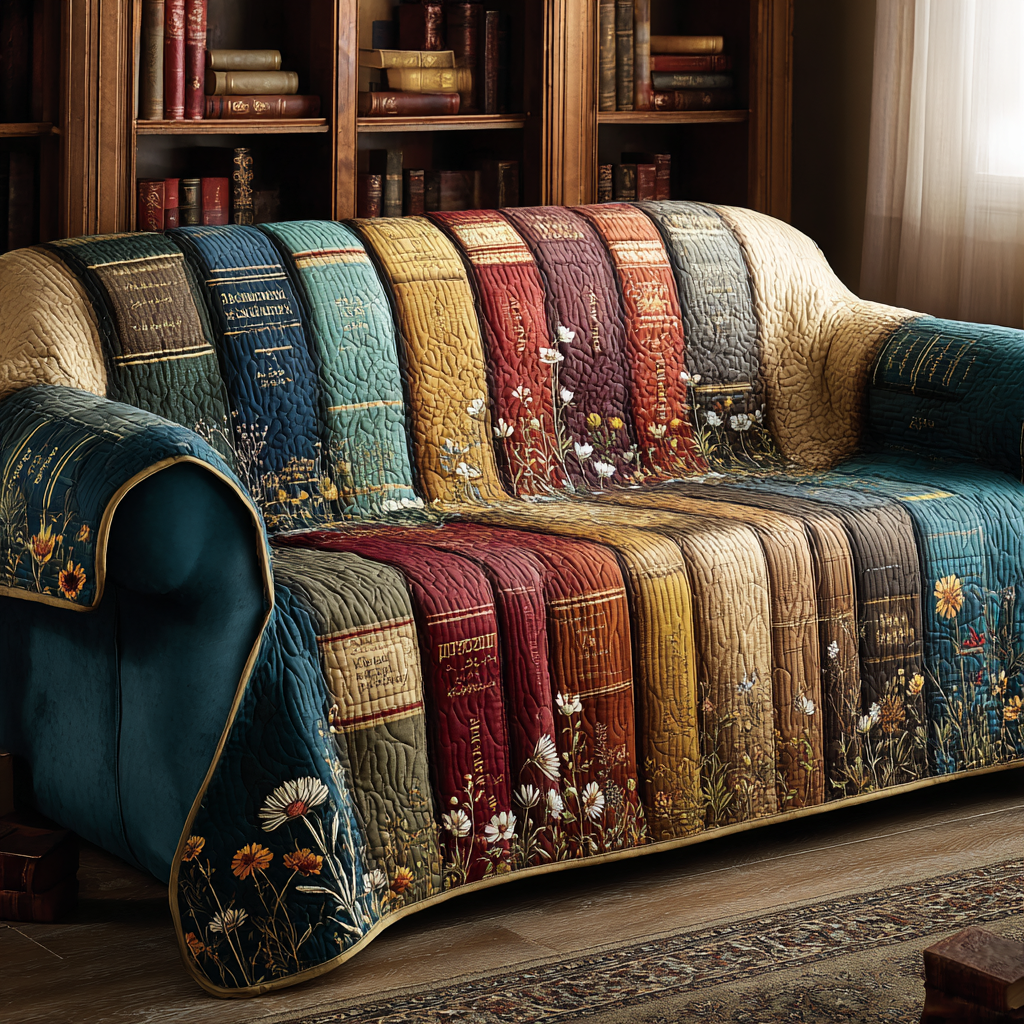 Reading Hollow Quilted Sofa Cover Living Room Decor Ideas Great Book Lover Gift Ideas