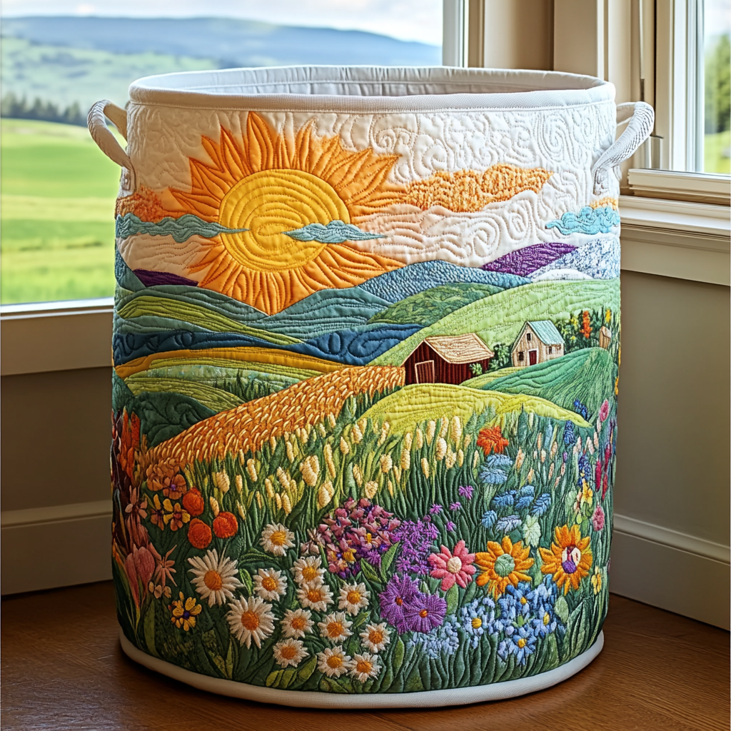Red Barn Quilted Laundry Basket Unique Cool Laundry Basket Best Gifts For Your Mom