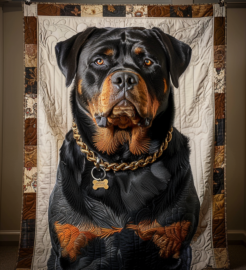 Regal Guardian Quilted Blanket Over The Bed Decor Dog And Owner Gift Ideas