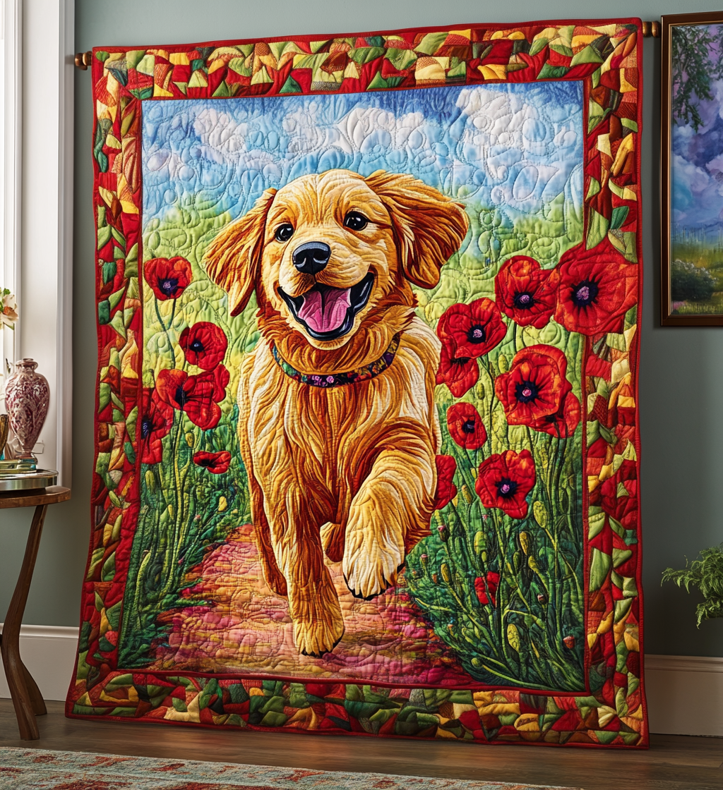 Retriever Haven Quilted Blanket Good Bed Sheet Sets Unique Golden Retriever Gifts