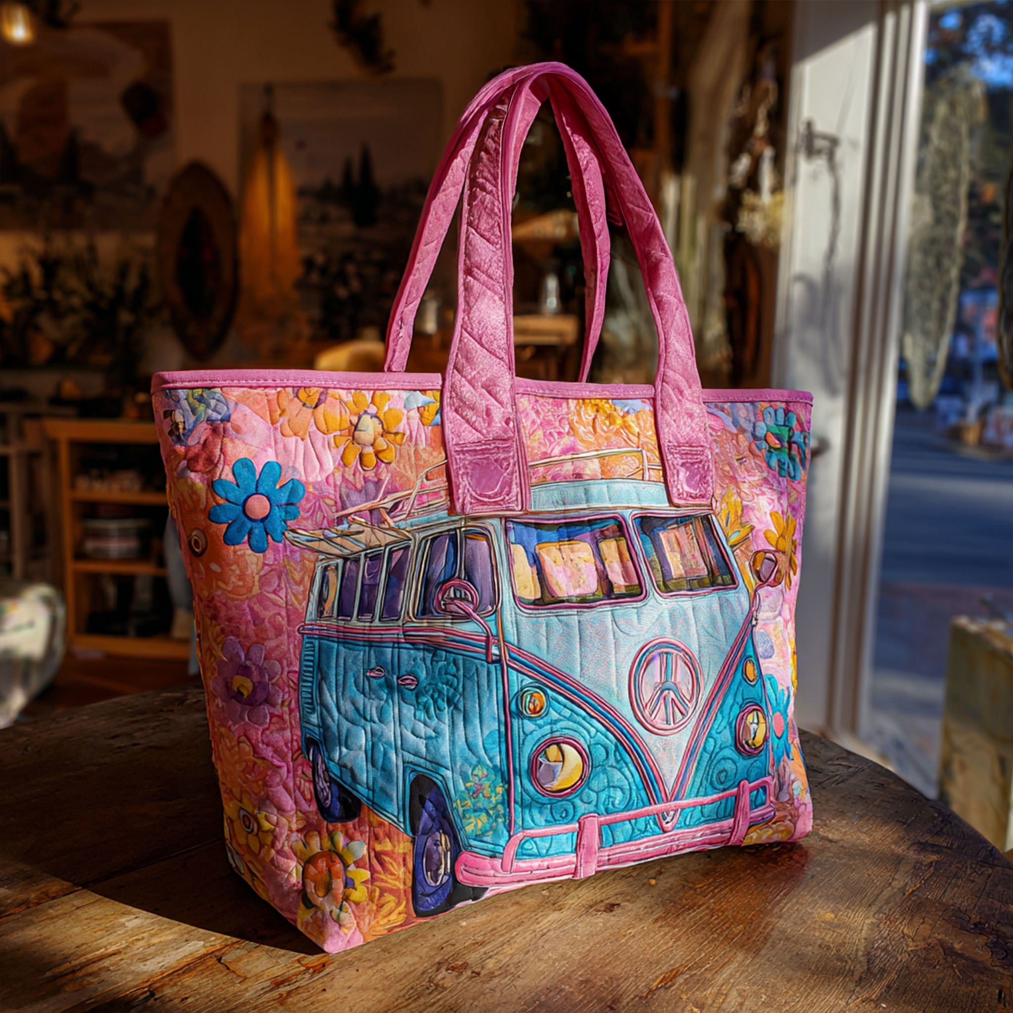 Retro Breeze Quilted Tote Bag Best Bags For Women Mother Daughter Gifts