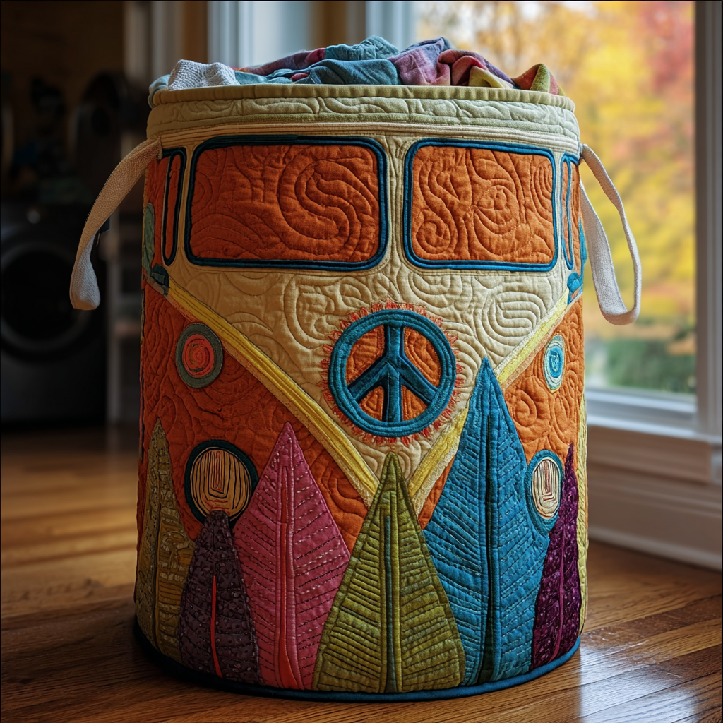Retro Ride Quilted Laundry Basket Foldable Clothes Hamper Great First Mothers Day Gifts