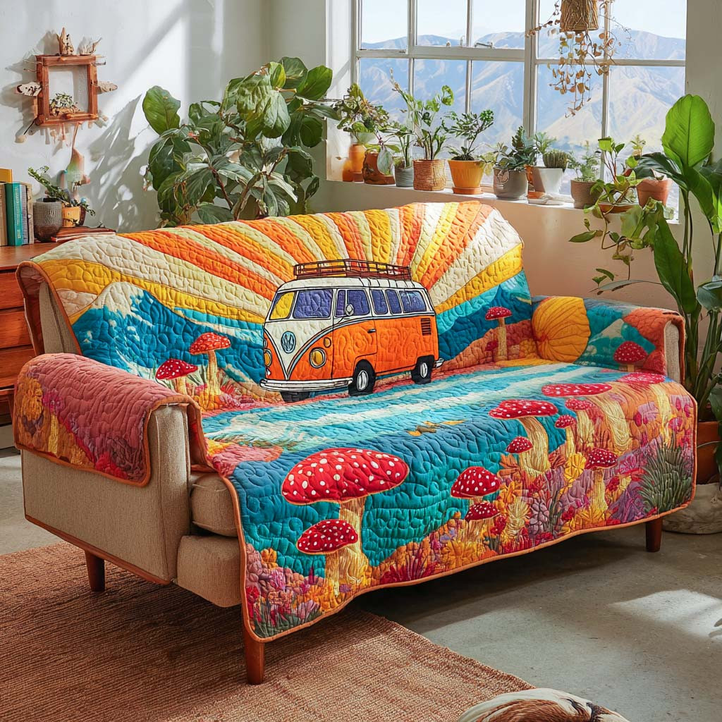Road to Sunshine Quilted Sofa Cover Sofa Couch Slipcover Good Mother Gifts