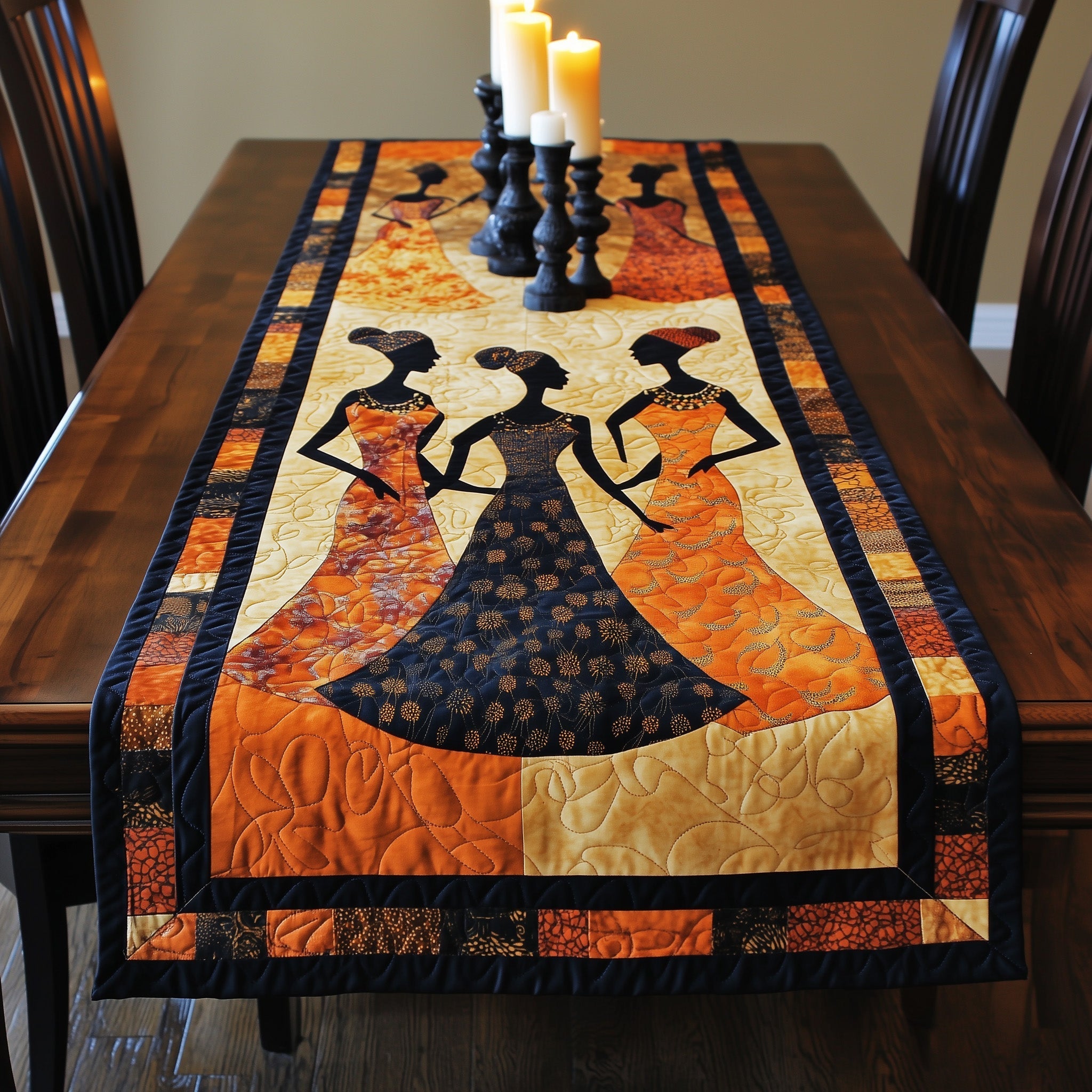 Rooted Queens Quilted Table Runner Kitchen Table Decor Ideas African American Gifts For Her