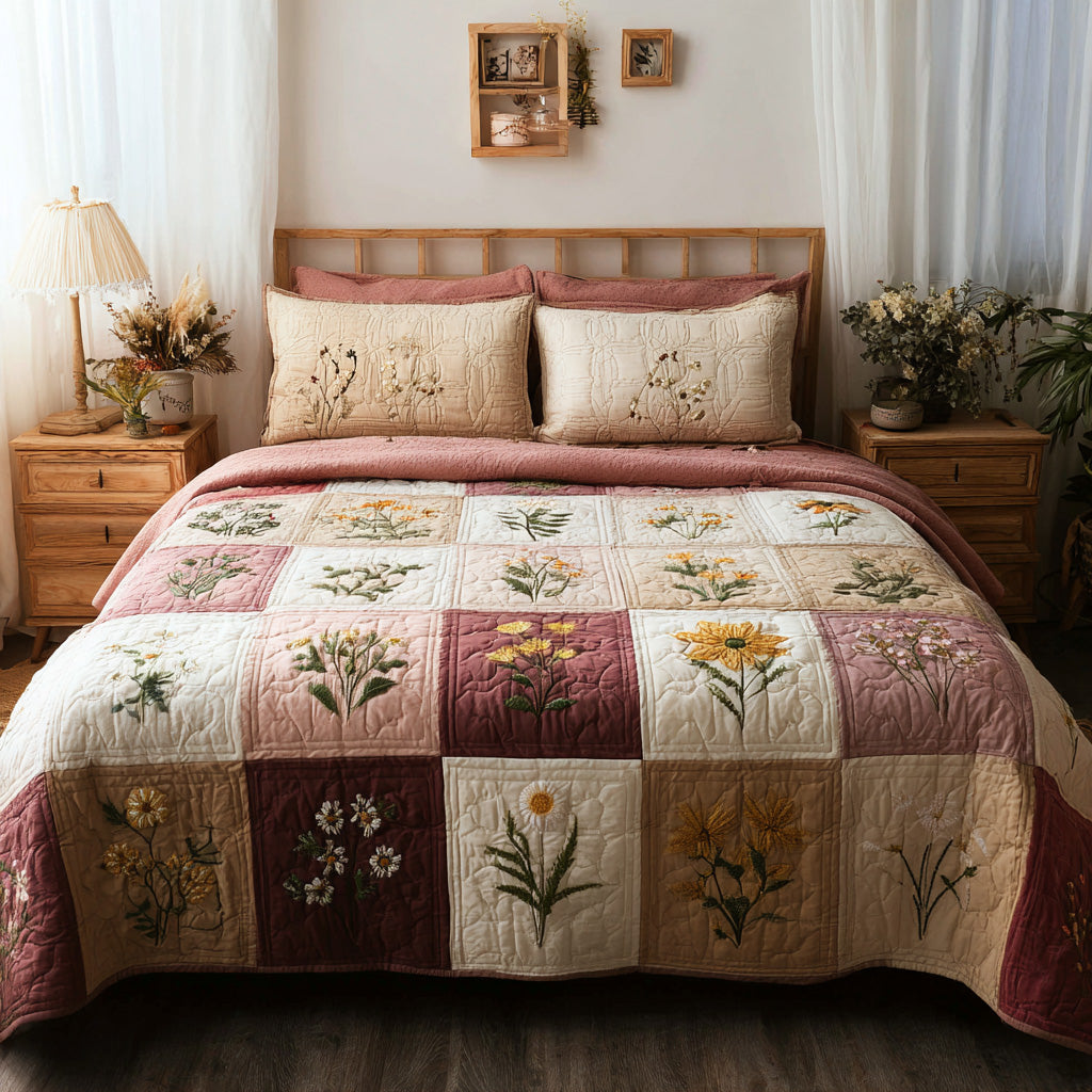 Rose Cottage Quilted Bedding Set Unique Bed Sheet Set Presents For Cat People