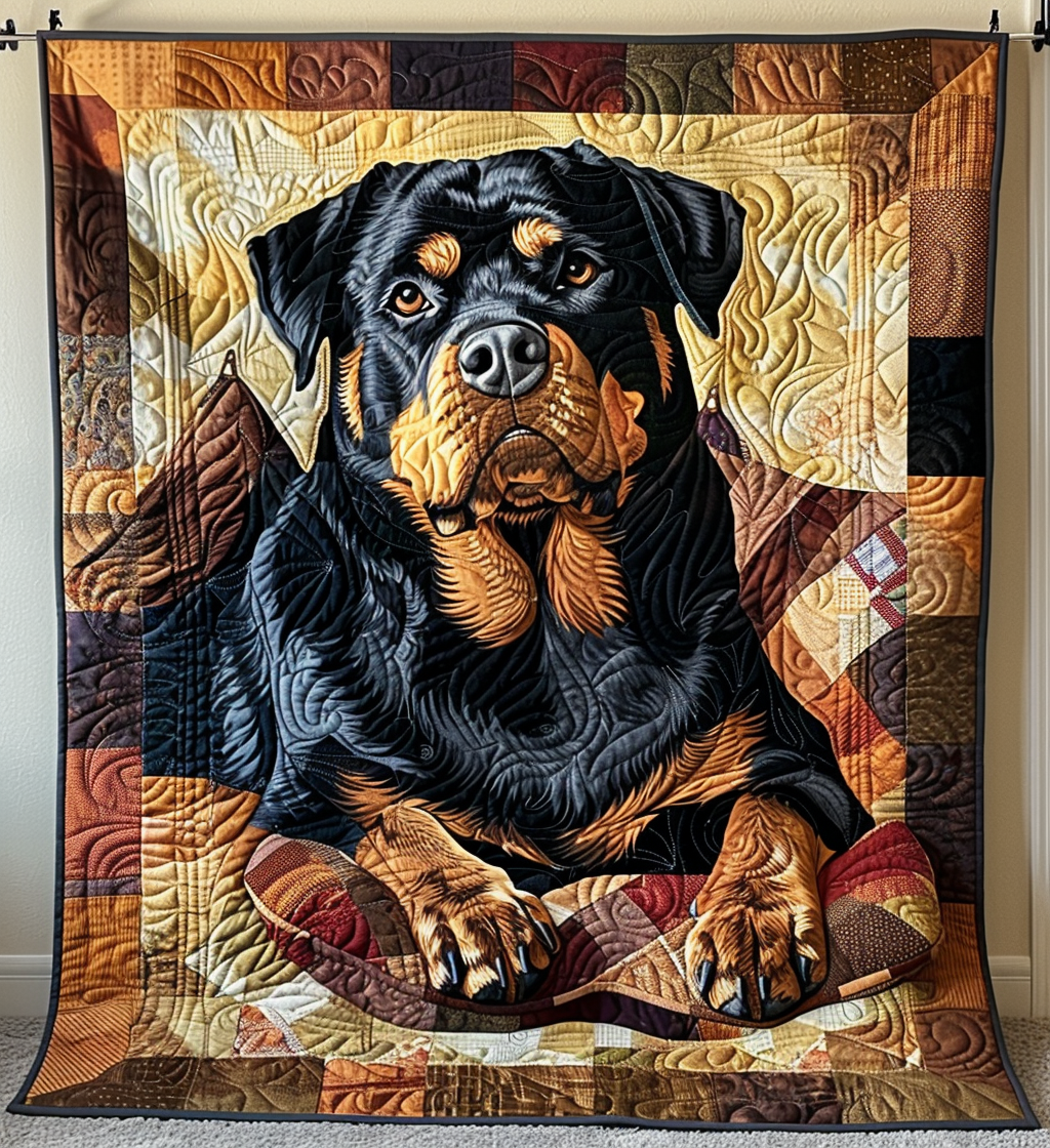 Rottweiler Watch Quilted Blanket Bed Comforter Sets Xmas Present For Dog Lovers