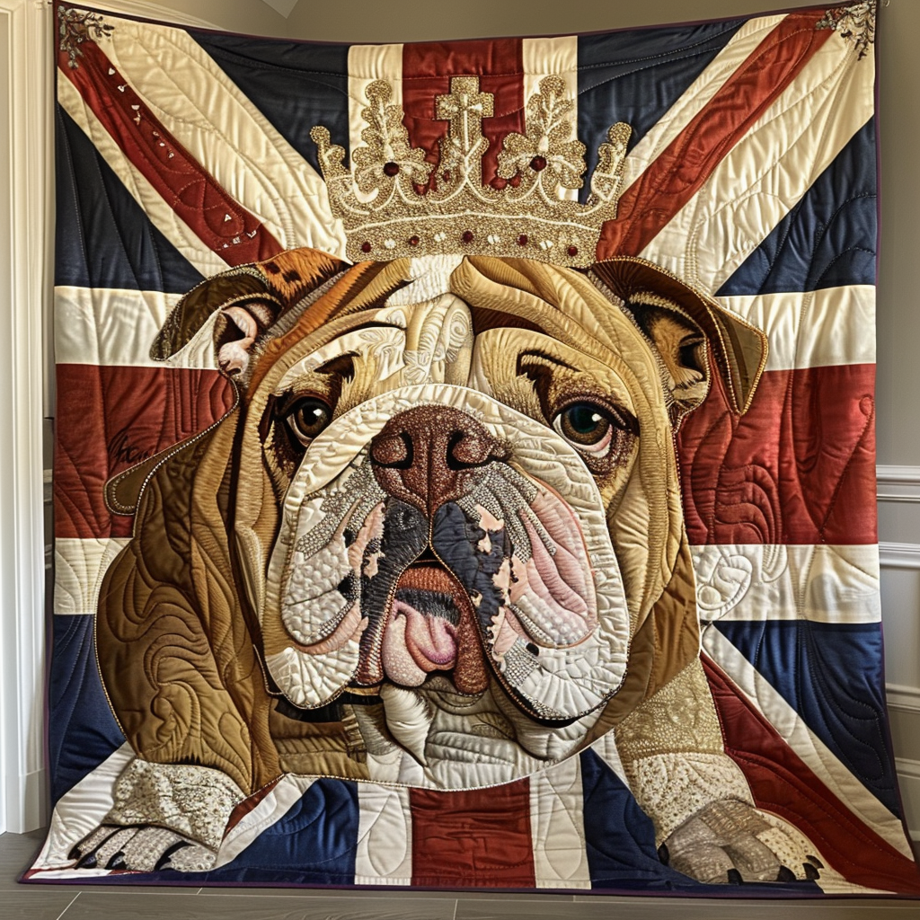 Royal Bulldog Quilted Blanket Best King Bed Sheets Unique French Bulldog Gifts