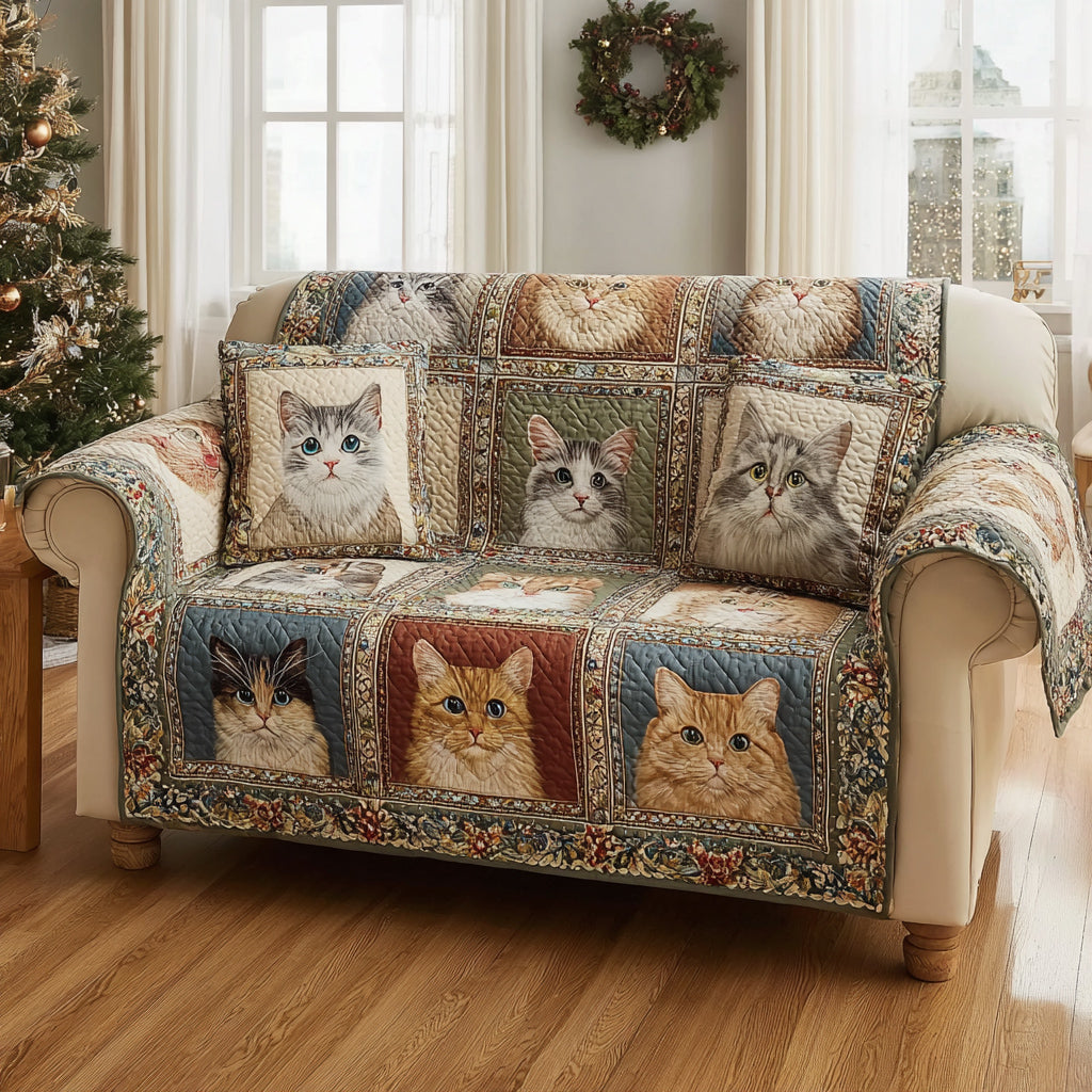Royal Cat Heritage Quilted Sofa Cover Sofa Throw Covers Christmas Ideas For Cat Lovers