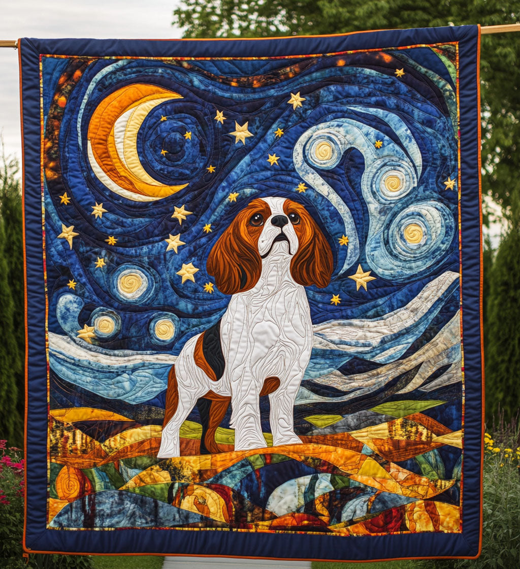 Royal Spaniel Dreams Quilted Blanket Best King Size Sheets Gifts For Dog Lovers For Him Her