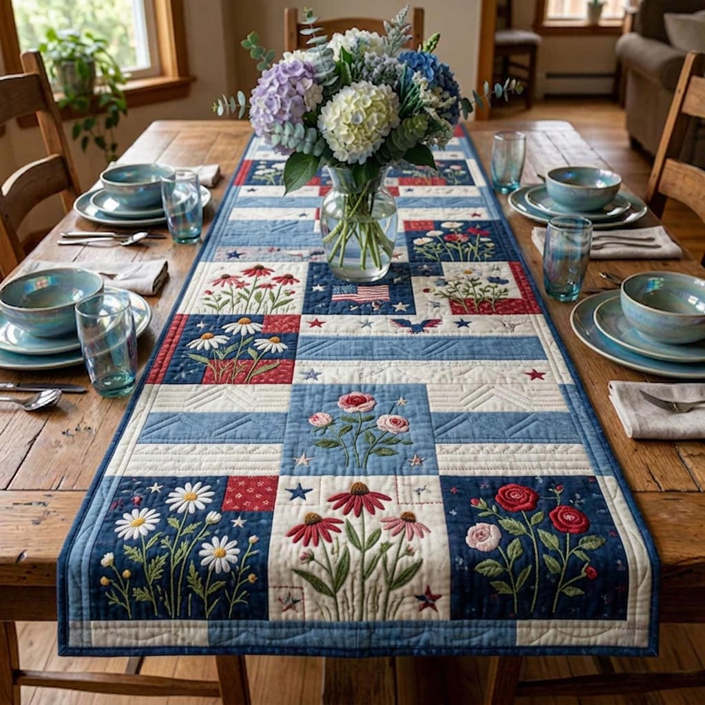 Rustic Bear Quilted Table Runner Dining Room Table Decor Ideas Gifts For Bear Lovers