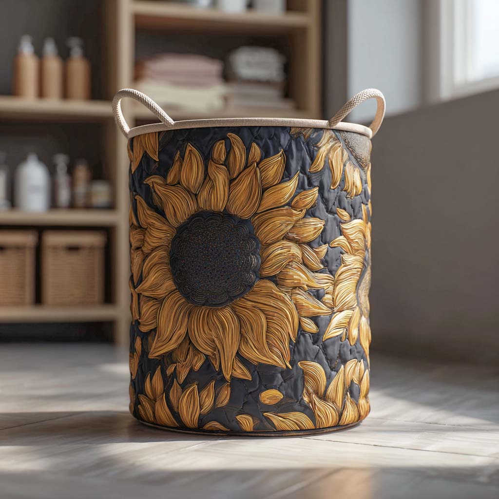 Rustic Glow Quilted Laundry Basket Clothes Hamper Cute Mothers Day Gifts