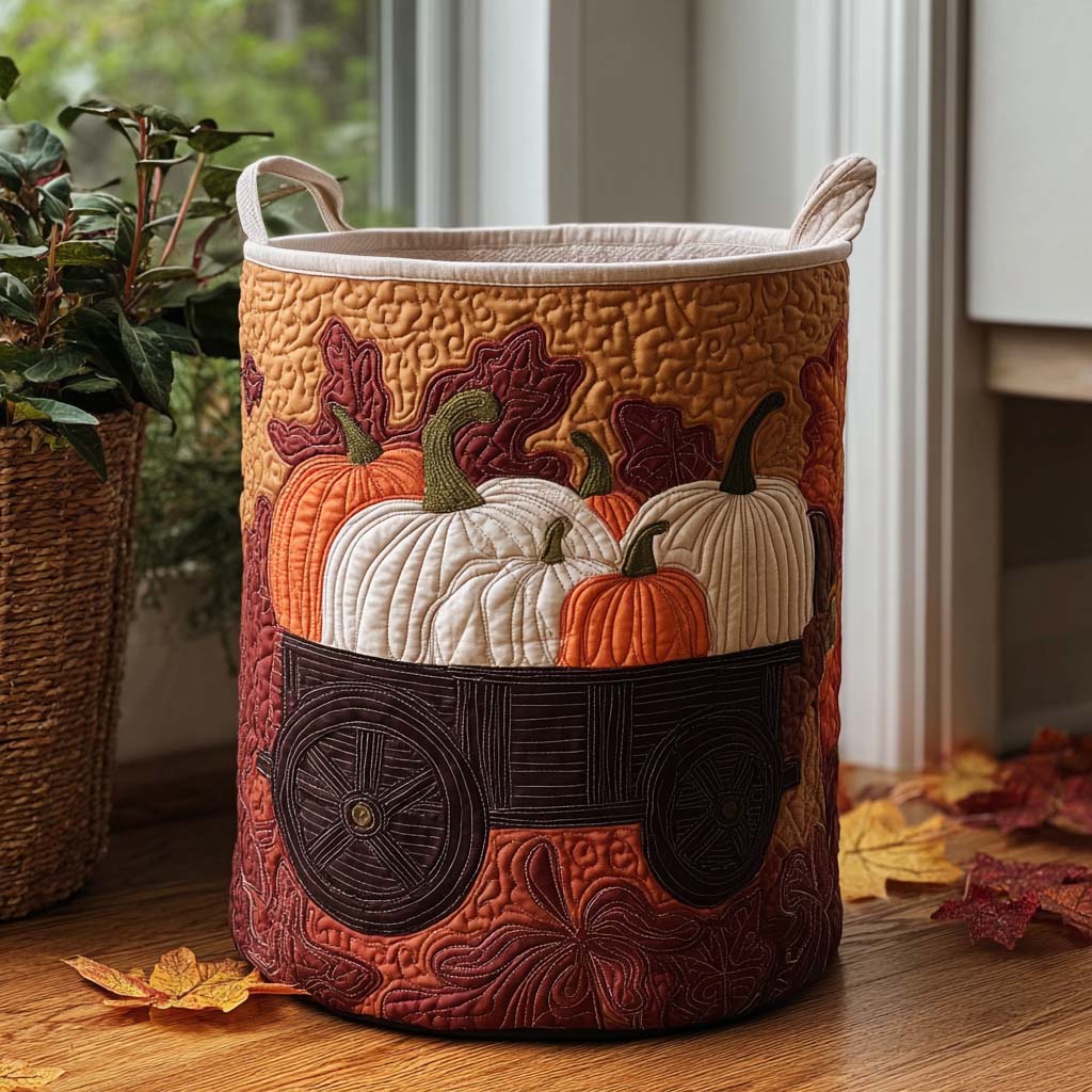 Rustic Gourd Quilted Laundry Basket Foldable Laundry Hamper Target Housewarming Gifts