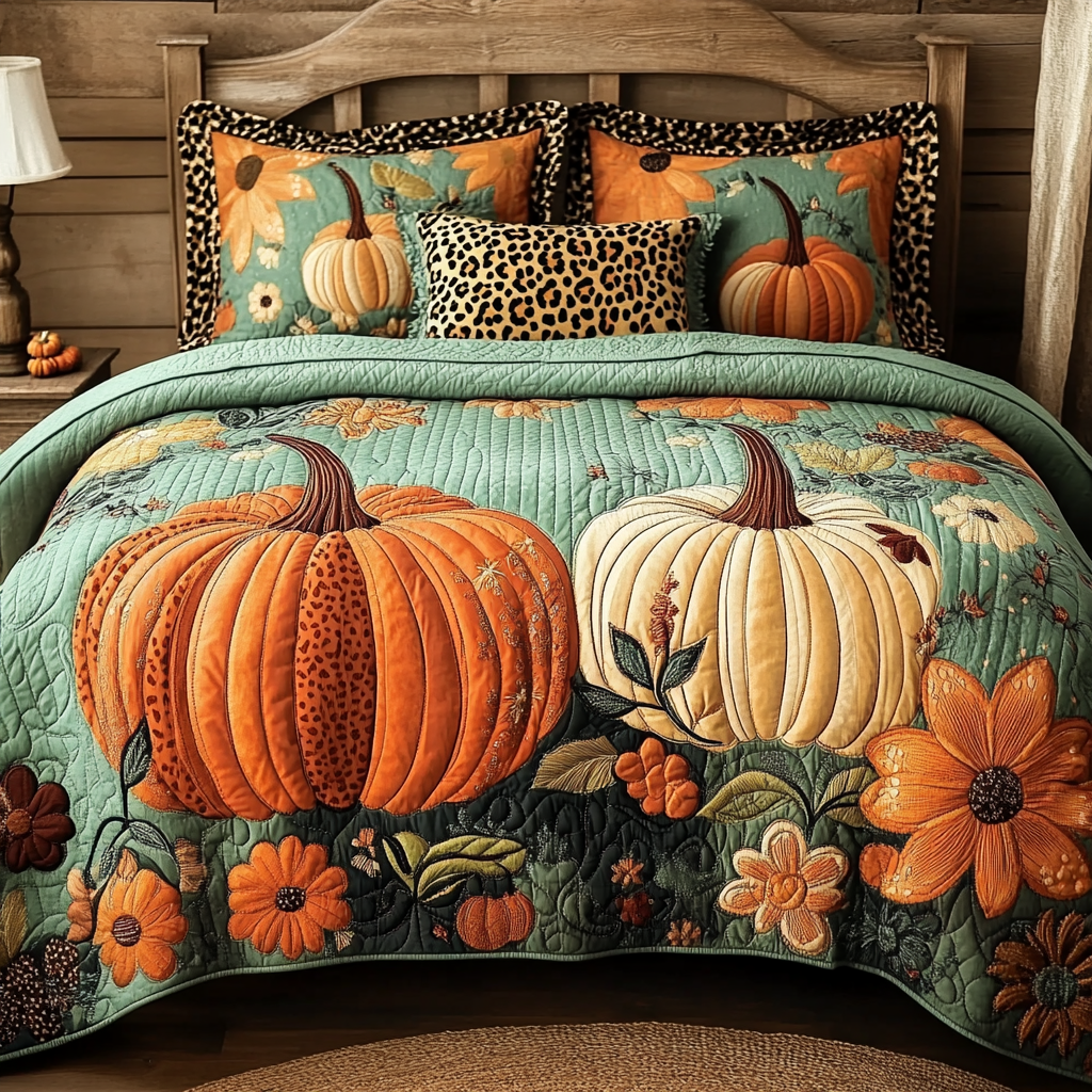Rustic Harvest Quilted Bedding Set Cute Bedroom Decor Gifts For Father's Day Ideas